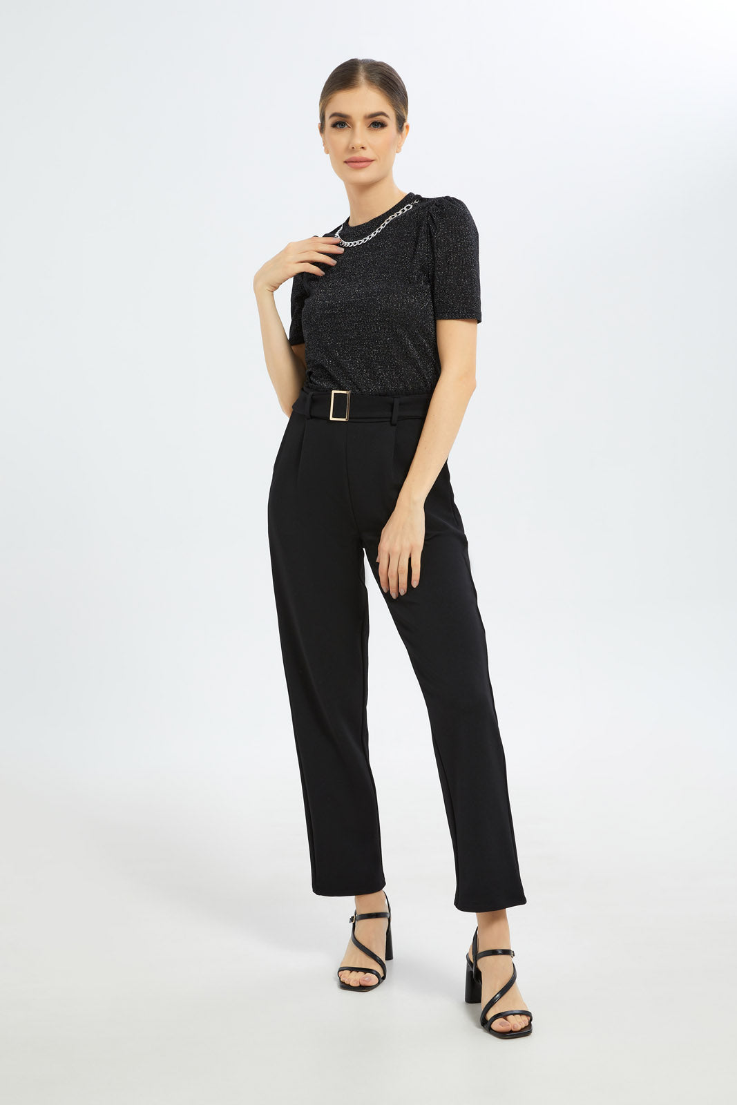 Redtag-Women-Black-Shimmer-Tops-Category:Tops,-Colour:Black,-Deals:New-In,-Filter:Women's-Clothing,-LDC,-LDC-Tops,-New-In-LDC-APL,-Non-Sale,-S23C,-Section:Women,-TBL-Women's-