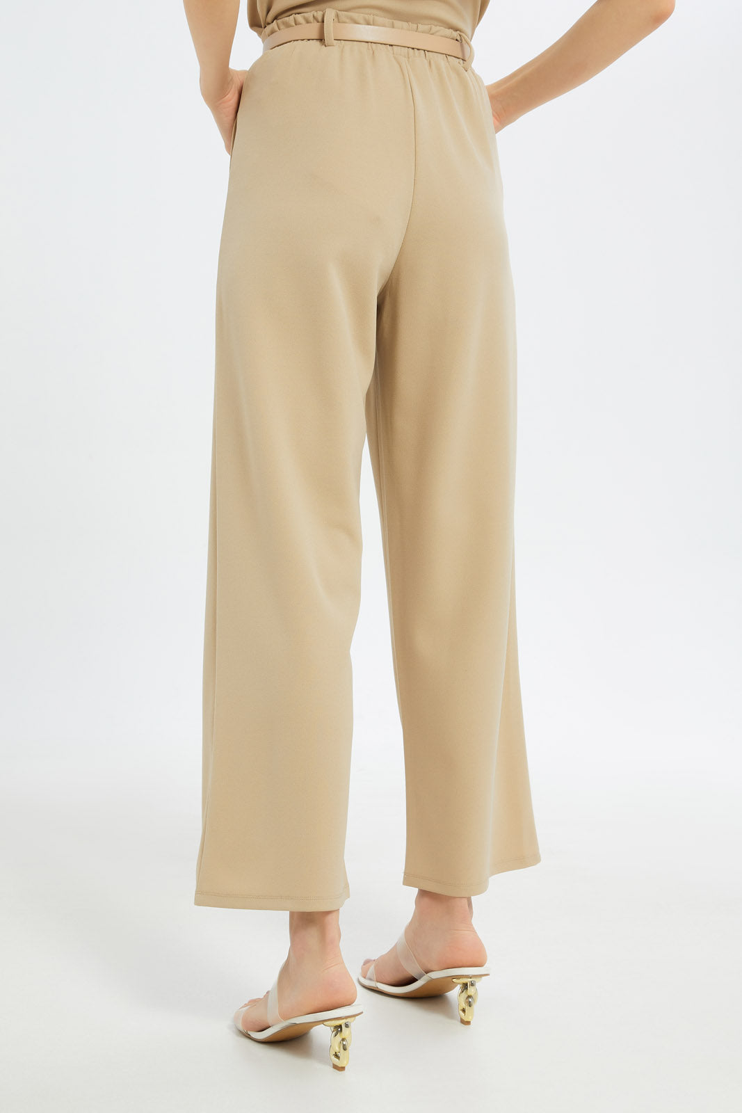 Redtag-Women-Beige-Wide-Trousers-Category:Shorts,-Colour:Beige,-Deals:New-In,-Filter:Women's-Clothing,-LDC,-LDC-Shorts,-New-In-LDC-APL,-Non-Sale,-S23C,-Section:Women,-TBL-Women's-