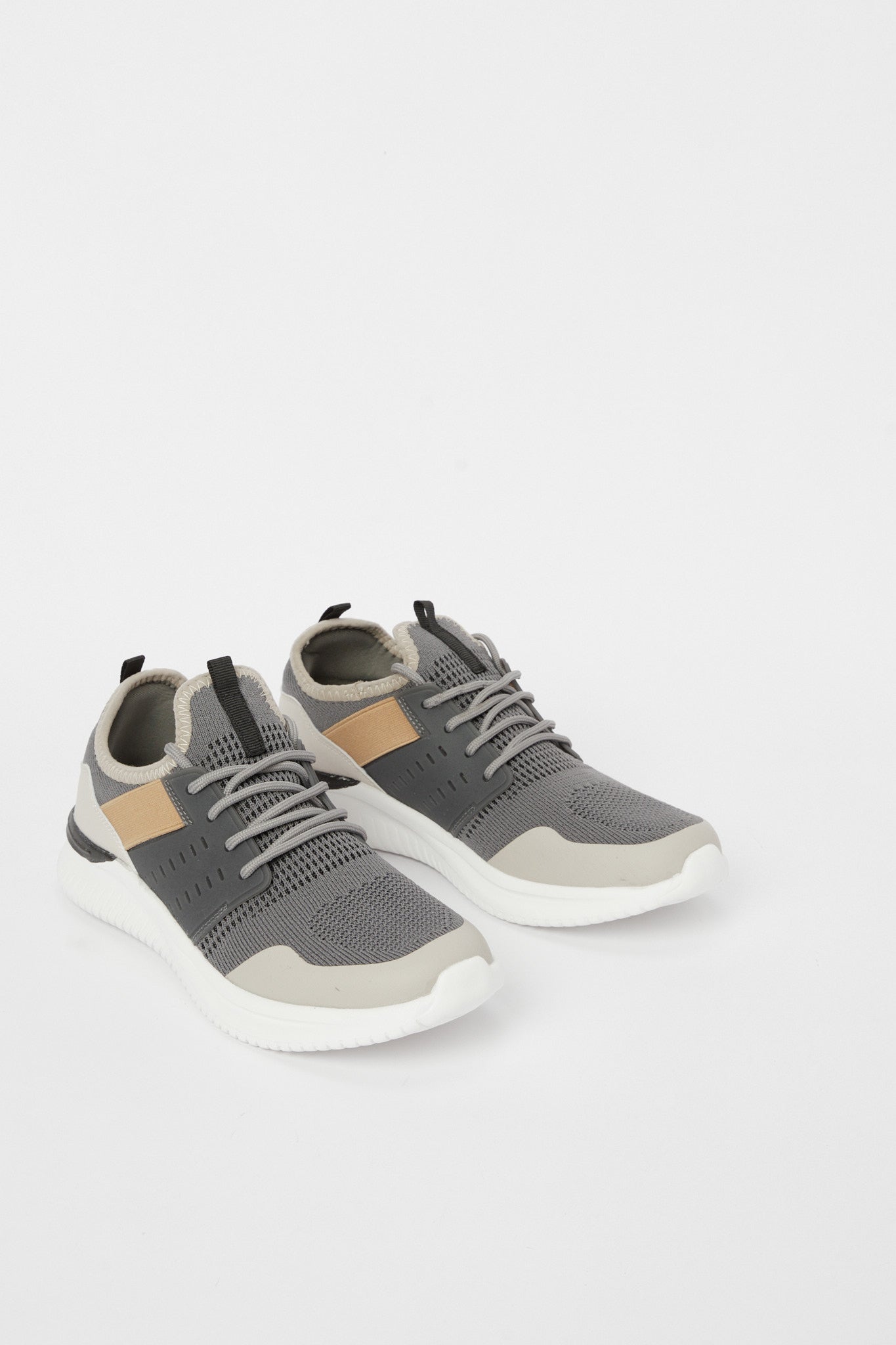 Redtag-Grey-Material-Overlay-Knit-Sneaker-Category:Trainers,-Colour:Grey,-Deals:New-In,-Filter:Men's-Footwear,-H1:FOO,-H2:GEN,-H3:TRN,-H4:CLT,-Men-Trainers,-N/A,-New-In-Men-FOO,-Non-Sale,-S23C,-Season:S23C,-Section:Men-Men's-