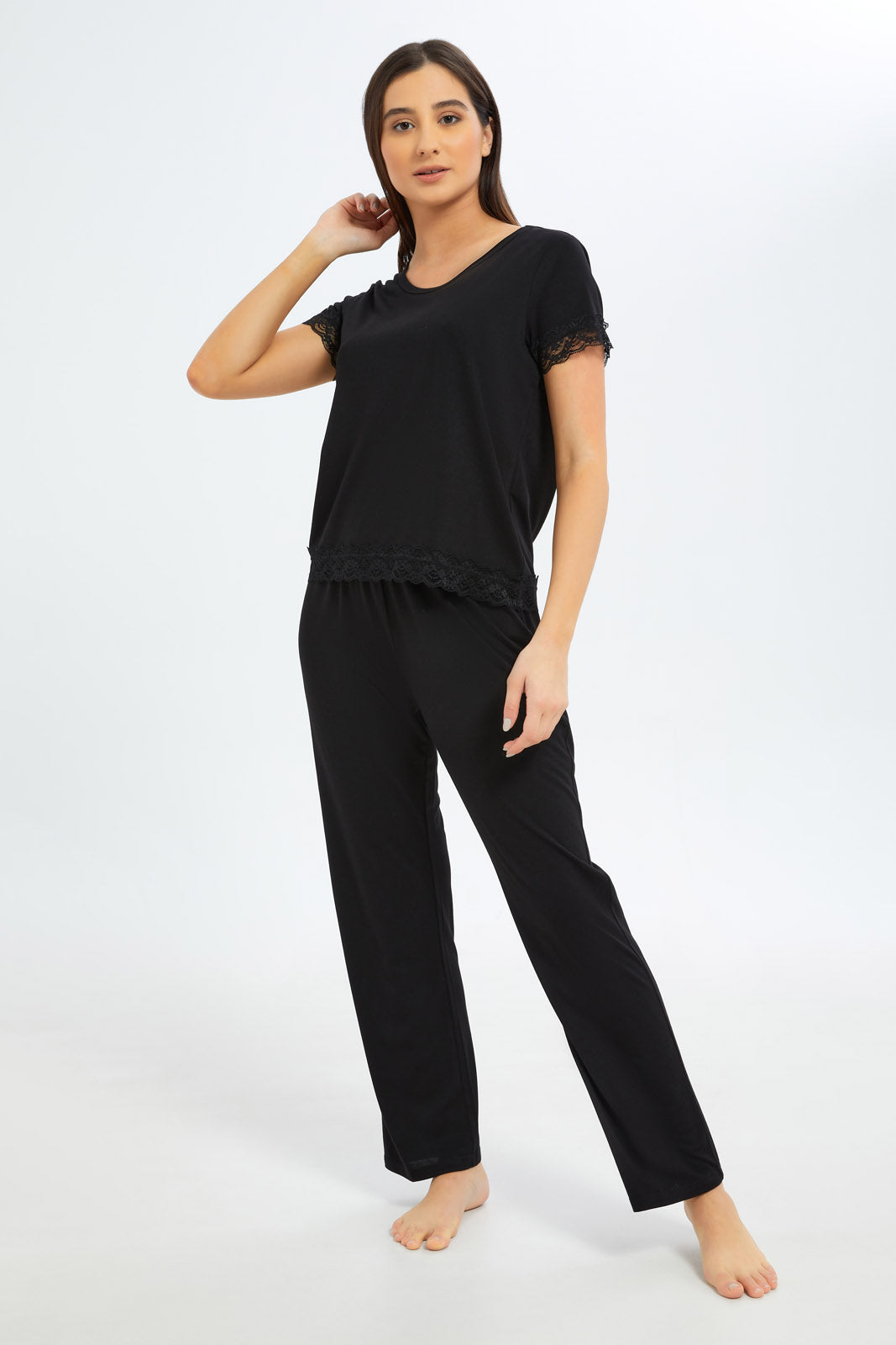 Redtag-Women-Plain-Poly-Viscose-Pyjama-Set-Category:Pyjama-Sets,-Colour:Assorted,-Deals:New-In,-Filter:Women's-Clothing,-New-In-Women-APL,-Non-Sale,-S23B,-Section:Women,-Women-Pyjama-Sets--