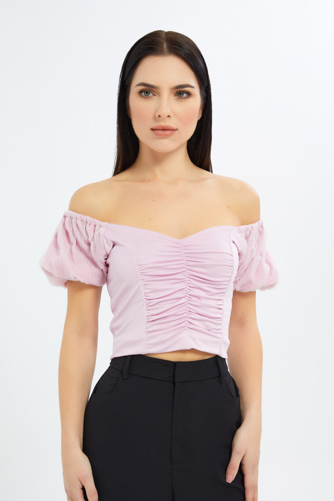 Redtag-Women-Short-Sleeve-With-Front-Gather-Top-Category:Tops,-Colour:Lilac,-Deals:New-In,-Filter:Women's-Clothing,-H1:LWR,-H2:LEC,-H3:JYT,-H4:FJT,-LEC,-LEC-Tops,-New-In-LEC-APL,-Non-Sale,-S23C,-Season:S23C,-Section:Women-Women's-