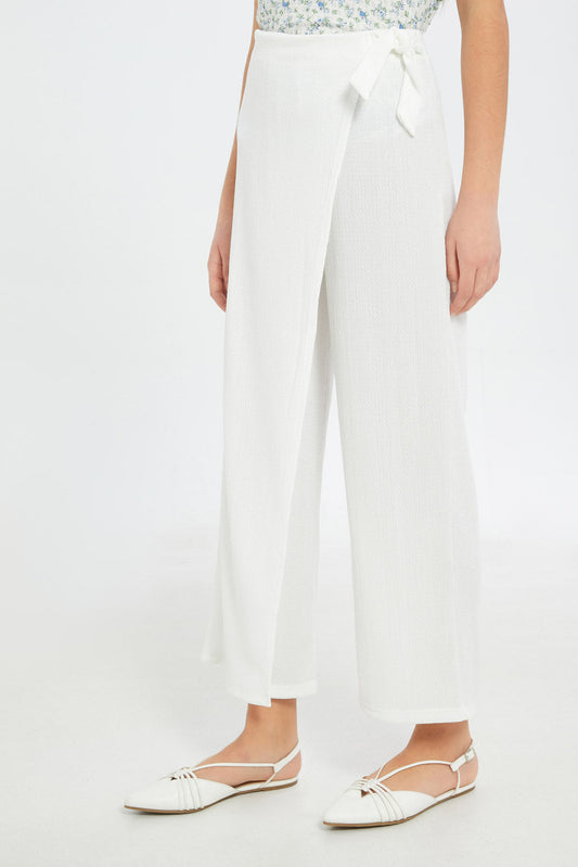 Redtag-Girls-White-Overlay-Culottes-Category:Trousers,-Colour:White,-Deals:New-In,-Event:STRATEGY,-Filter:Senior-Girls-(8-to-14-Yrs),-GSR-Trousers,-H1:KWR,-H2:GSR,-H3:TRS,-H4:CTR,-New-In-GSR-APL,-Non-Sale,-Promo:VLM,-S23C,-Season:S23C,-Section:Girls-(0-to-14Yrs),-VLM-Senior-Girls-9 to 14 Years