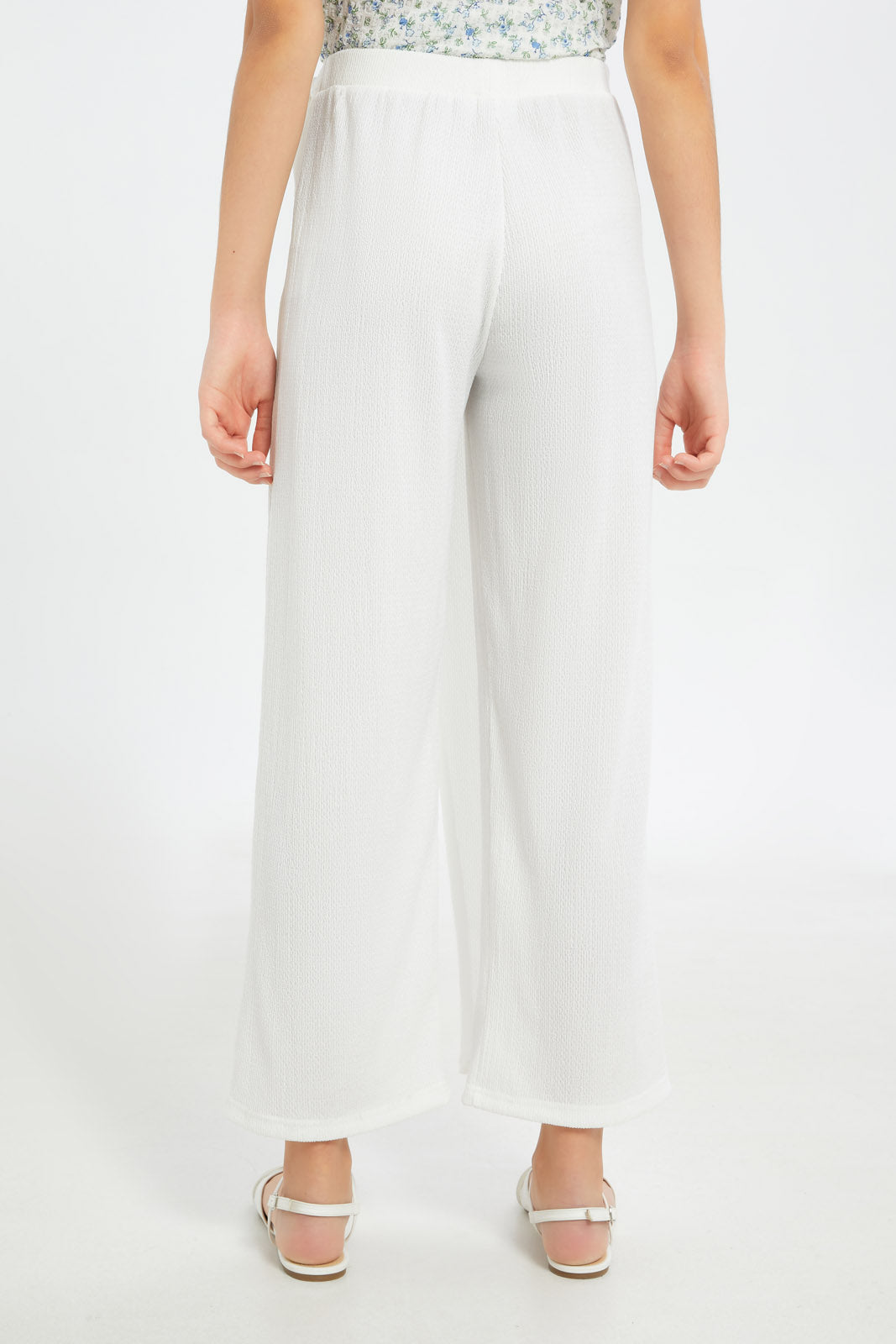 Redtag-Girls-White-Overlay-Culottes-Category:Trousers,-Colour:White,-Deals:New-In,-Event:STRATEGY,-Filter:Senior-Girls-(8-to-14-Yrs),-GSR-Trousers,-H1:KWR,-H2:GSR,-H3:TRS,-H4:CTR,-New-In-GSR-APL,-Non-Sale,-Promo:VLM,-S23C,-Season:S23C,-Section:Girls-(0-to-14Yrs),-VLM-Senior-Girls-9 to 14 Years