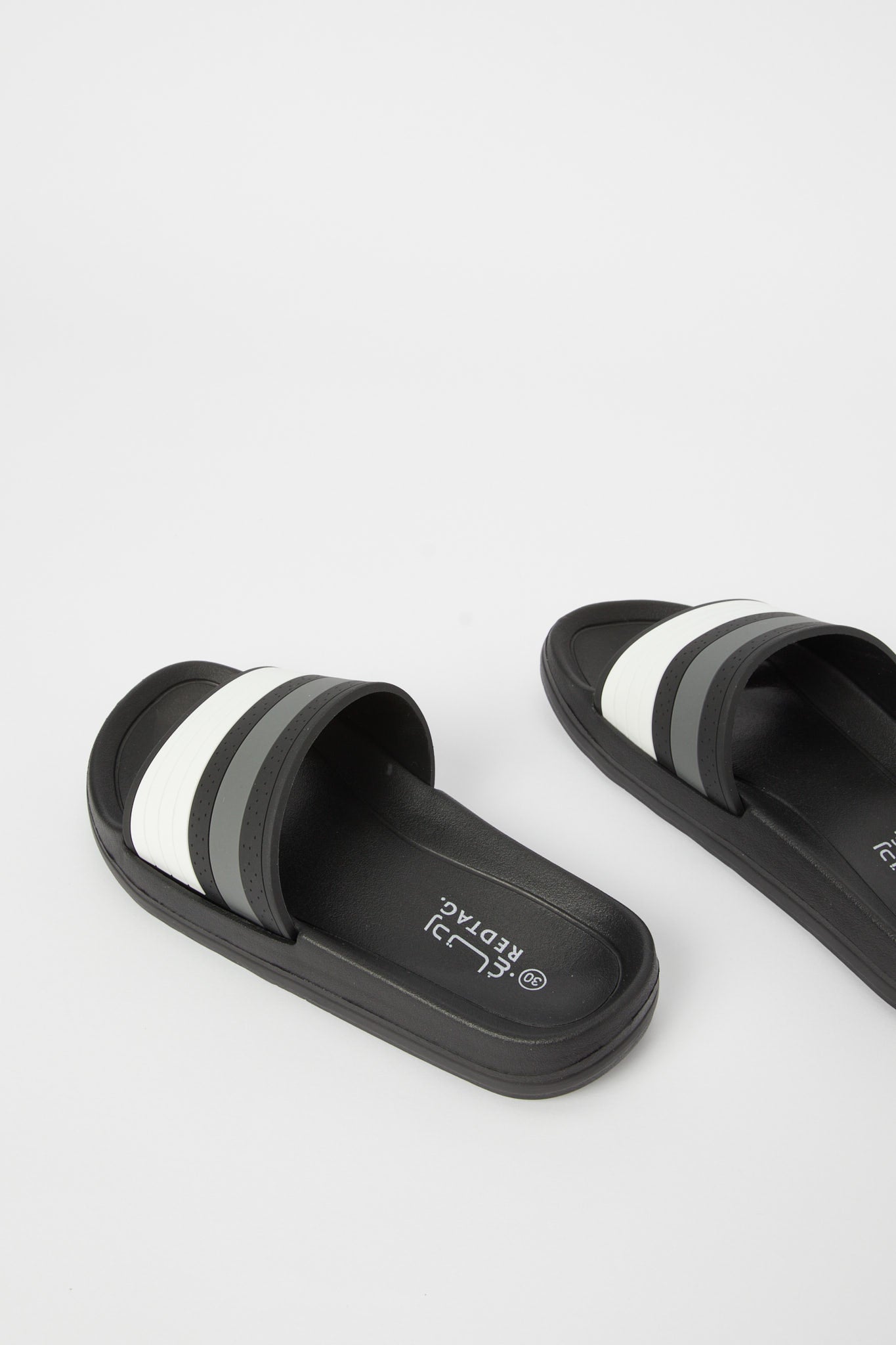 Redtag-Black-Stripe-Embossed-Slide-BSR-Flip-Flops,-Category:Flip-Flops,-Colour:Black,-Deals:New-In,-Filter:Boys-Footwear-(5-to-14-Yrs),-H1:FOO,-H2:BSR,-H3:SAF,-H4:FLF,-N/A,-New-In-BSR-FOO,-Non-Sale,-S23B,-Season:S23B,-Section:Boys-(0-to-14Yrs)-Senior-Boys-5 to 14 Years
