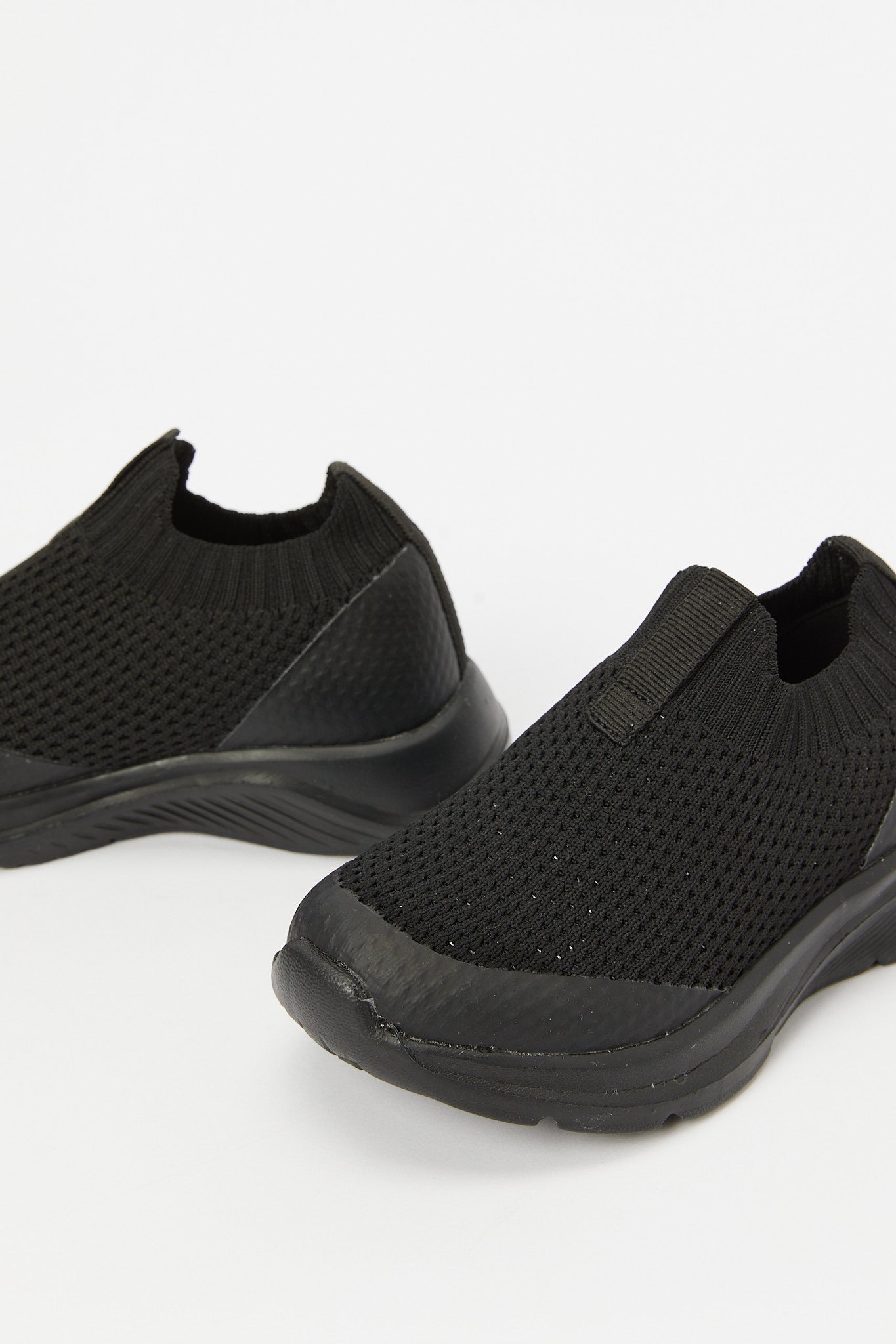 Redtag-Black-Knit-Slip-On-BOY-Trainers,-Category:Trainers,-Colour:Black,-Deals:New-In,-Filter:Boys-Footwear-(3-to-5-Yrs),-H1:FOO,-H2:BOY,-H3:TRN,-H4:CLT,-N/A,-New-In-BOY-FOO,-Non-Sale,-S23C,-Season:S23C,-Section:Boys-(0-to-14Yrs)-Boys-3 to 5 Years
