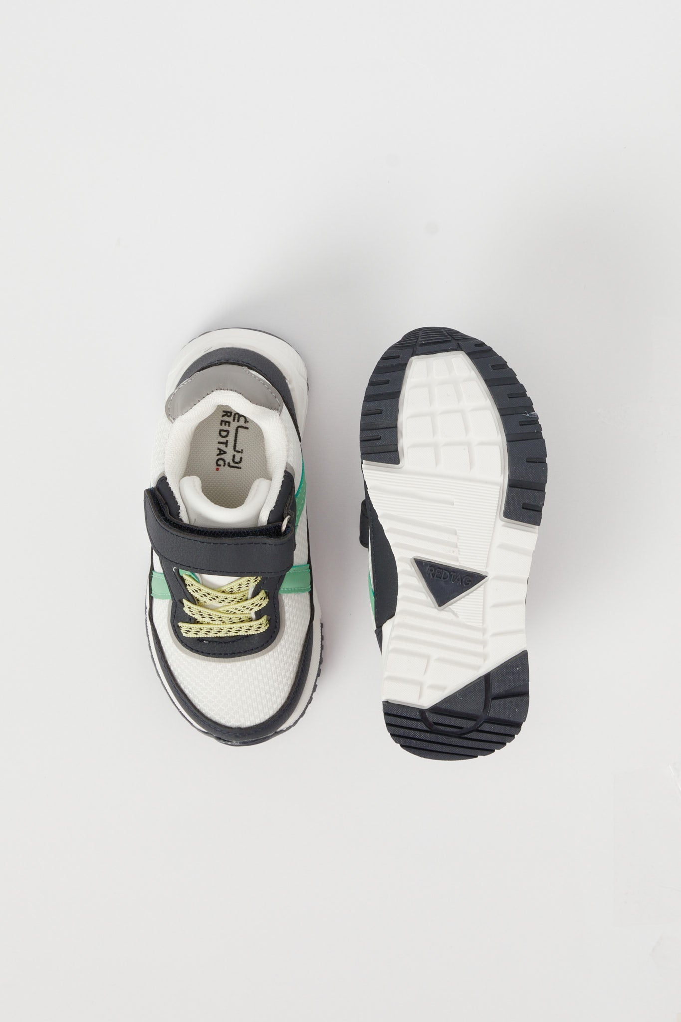 Redtag-White-Color-Block-Sneaker-BOY-Trainers,-Category:Trainers,-Colour:White,-Deals:New-In,-Filter:Boys-Footwear-(3-to-5-Yrs),-H1:FOO,-H2:BOY,-H3:TRN,-H4:CLT,-N/A,-New-In-BOY-FOO,-Non-Sale,-S23C,-Season:S23C,-Section:Boys-(0-to-14Yrs)-Boys-3 to 5 Years