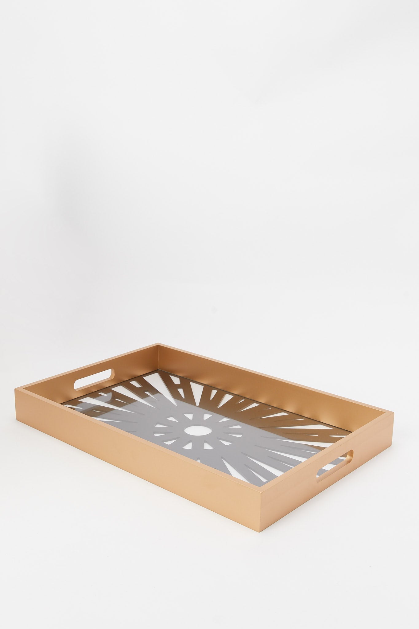 Redtag-Gold-Laser-Cut-Tray-(Large)-Category:Bakeware,-Colour:Gold,-Deals:New-In,-Filter:Home-Dining,-H1:HMW,-H2:DIN,-H3:SEW,-H4:SSI,-HMW-DIN-Serveware,-New-In-HMW-DIN,-Non-Sale,-Promo:MULTIPLE,-S23B,-Season:S23B,-Section:Homewares,-Style:TRAY-MDF-/-WOOD-Home-Dining-