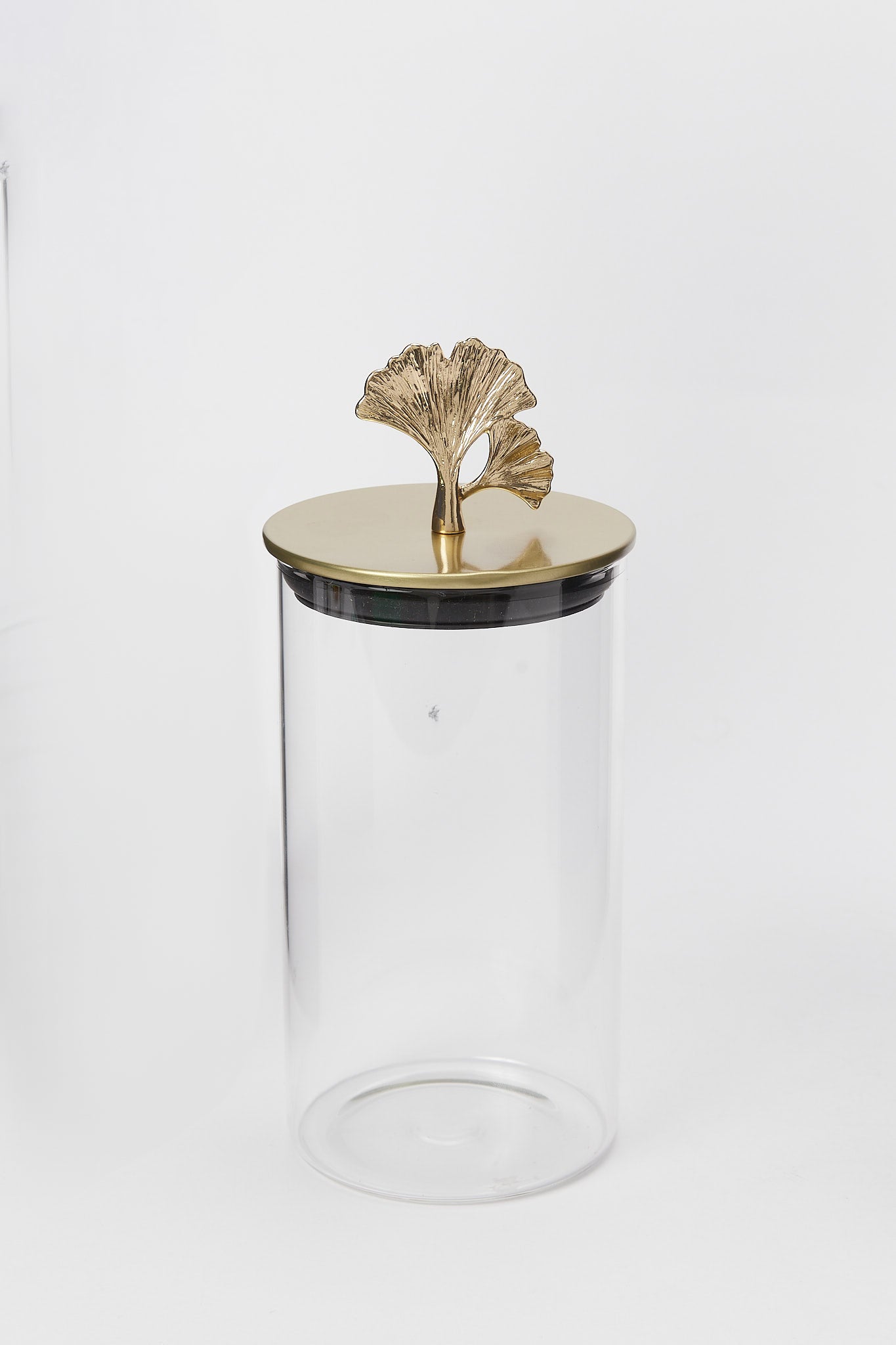 Redtag-Gold-Borosilicate-Glass-Jar-With-Metal-Lid-(Medium)-Category:Bakeware,-Colour:Gold,-Deals:New-In,-Filter:Home-Dining,-H1:HMW,-H2:DIN,-H3:STO,-H4:STG,-HMW-DIN-Storage,-New-In-HMW-DIN,-Non-Sale,-Promo:RIVA,-S23B,-Season:S23B,-Section:Homewares,-Style:CANISTER-Home-Dining-