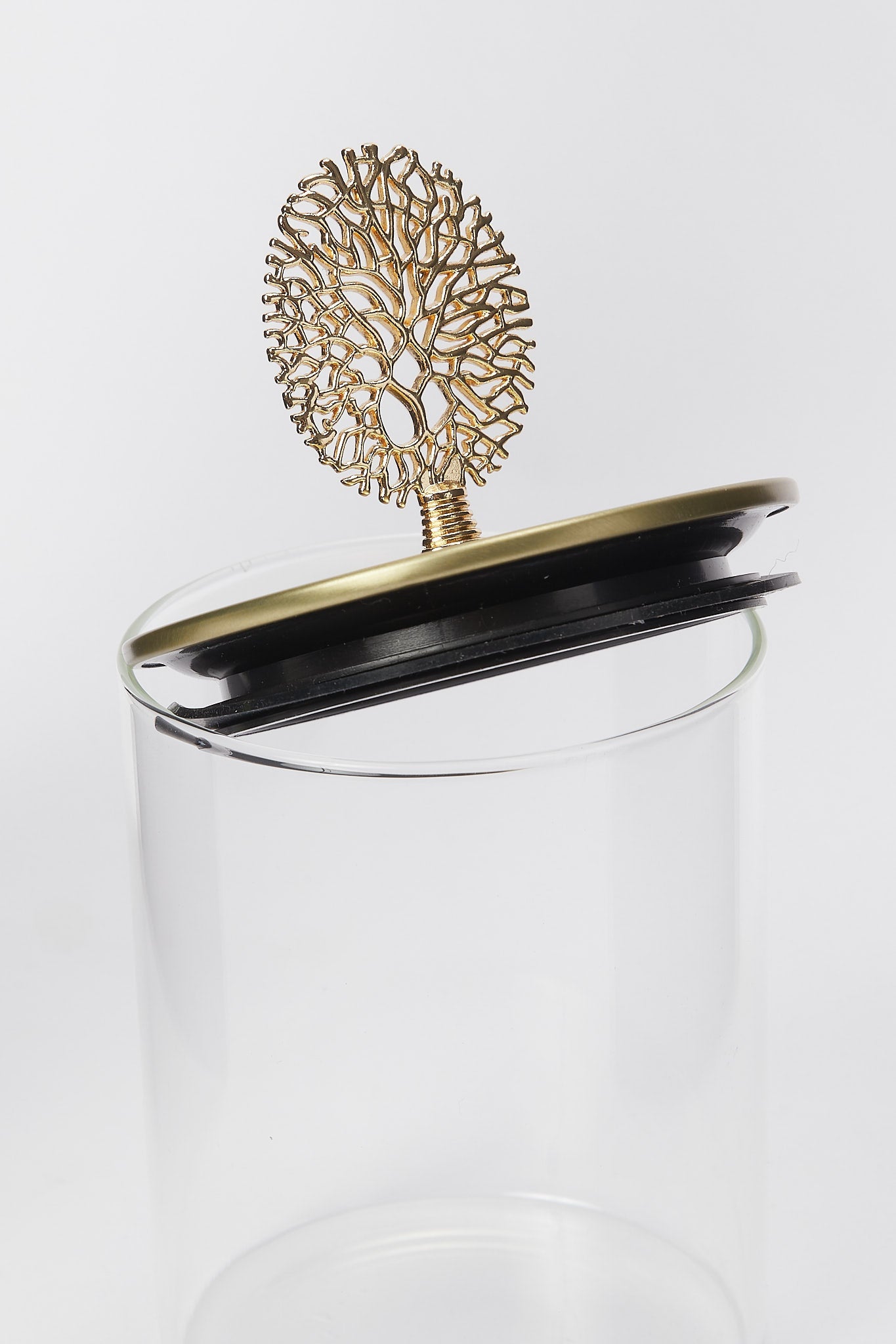 Redtag-Gold-Borosilicate-Glass-Jar-With-Metal-Lid-(Small)-Category:Bakeware,-Colour:Gold,-Deals:New-In,-Filter:Home-Dining,-H1:HMW,-H2:DIN,-H3:STO,-H4:STG,-HMW-DIN-Storage,-New-In-HMW-DIN,-Non-Sale,-Promo:RIVA,-S23B,-Season:S23B,-Section:Homewares,-Style:CANISTER-Home-Dining-