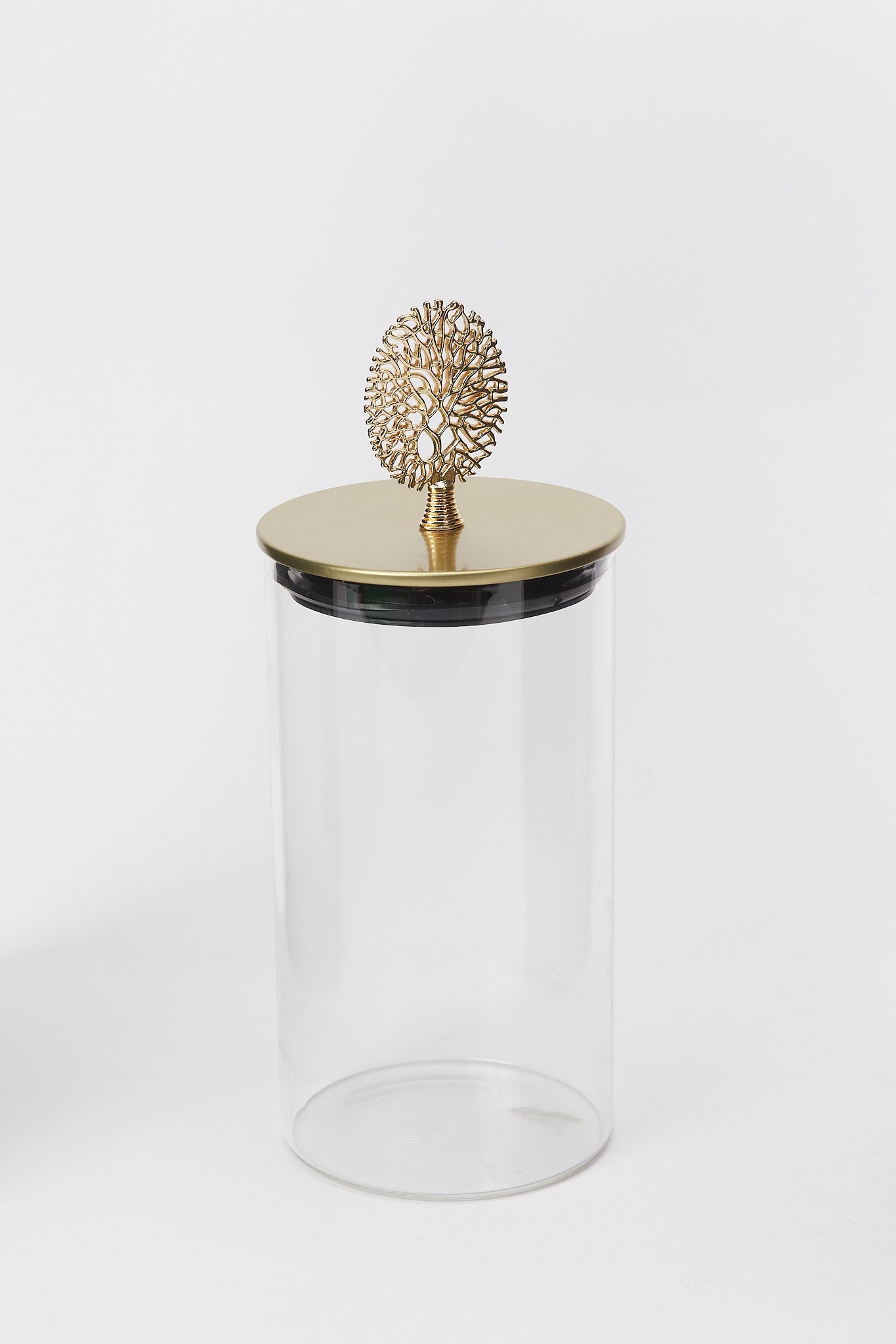 Redtag-Gold-Borosilicate-Glass-Jar-With-Metal-Lid-(Medium)-Category:Bakeware,-Colour:Gold,-Deals:New-In,-Filter:Home-Dining,-H1:HMW,-H2:DIN,-H3:STO,-H4:STG,-HMW-DIN-Storage,-New-In-HMW-DIN,-Non-Sale,-Promo:RIVA,-S23B,-Season:S23B,-Section:Homewares,-Style:CANISTER-Home-Dining-