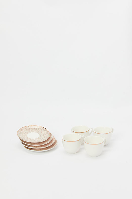 Redtag-Gold-Geometric-Espresso-Set-(8-Piece)-Category:Cups-&-Mugs,-Colour:Gold,-Deals:New-In,-Filter:Home-Dining,-H1:HMW,-H2:DIN,-H3:CRC,-H4:CCS,-HMW-DIN-Crockery,-New-In-HMW-DIN,-Non-Sale,-Packs,-Promo:STELLA,-RMD,-S23B,-Season:S23B,-Section:Homewares,-Set:Set-of-8,-Style:TEA-SETS-Home-Dining-