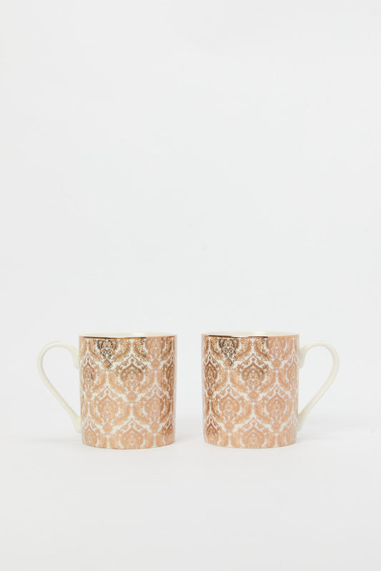 Redtag-Gold-Floral-Mug-Set-(2-Piece)-Category:Cups-&-Mugs,-Colour:Gold,-Deals:New-In,-Filter:Home-Dining,-H1:HMW,-H2:DIN,-H3:CRC,-H4:CCS,-HMW-DIN-Crockery,-New-In-HMW-DIN,-Non-Sale,-Packs,-Promo:JULIETTE,-RMD,-S23B,-Season:S23B,-Section:Homewares,-Set:Set-of-2,-Style:TEA-SETS-Home-Dining-