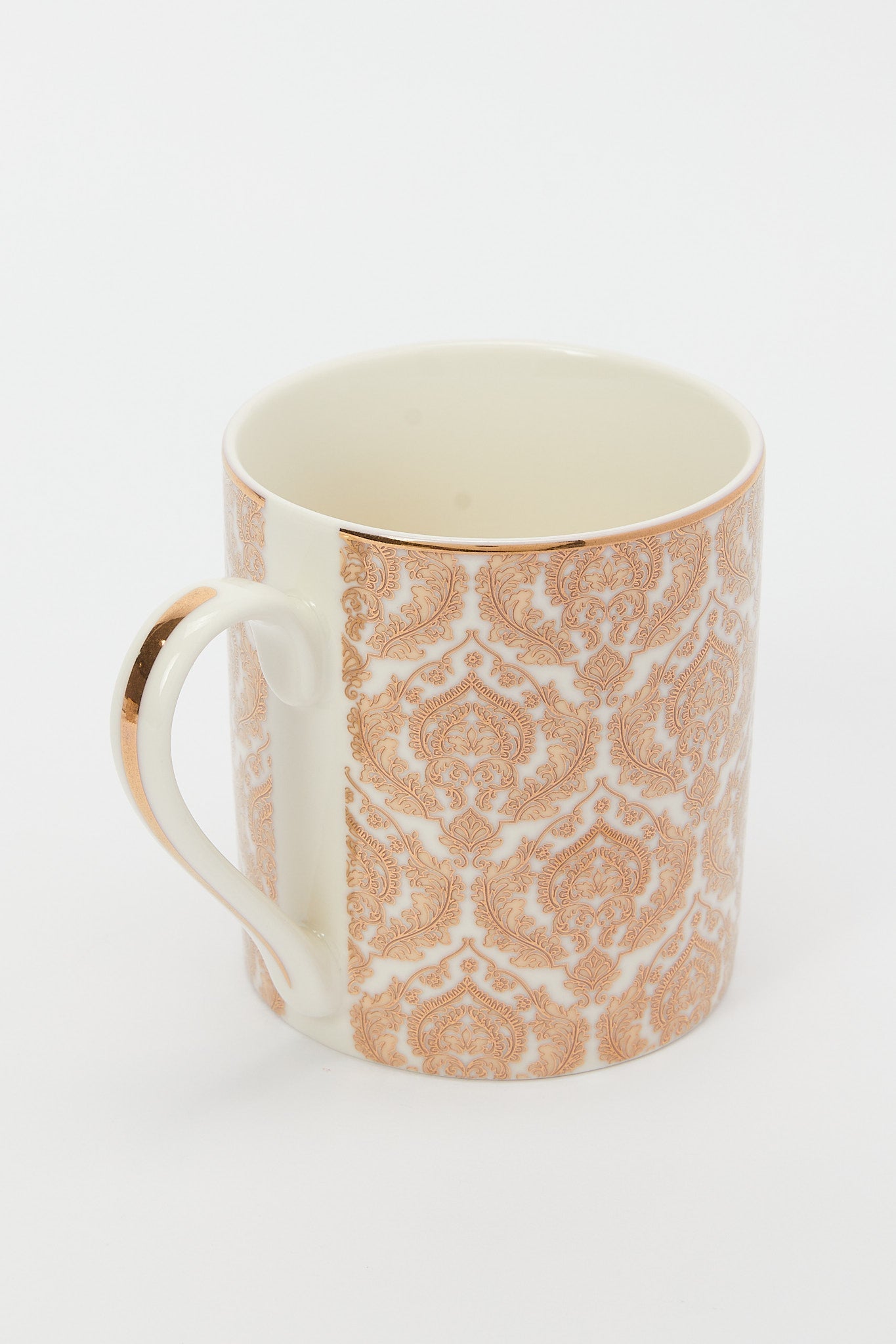Redtag-Gold-Floral-Mug-Set-(2-Piece)-Category:Cups-&-Mugs,-Colour:Gold,-Deals:New-In,-Filter:Home-Dining,-H1:HMW,-H2:DIN,-H3:CRC,-H4:CCS,-HMW-DIN-Crockery,-New-In-HMW-DIN,-Non-Sale,-Packs,-Promo:JULIETTE,-RMD,-S23B,-Season:S23B,-Section:Homewares,-Set:Set-of-2,-Style:TEA-SETS-Home-Dining-
