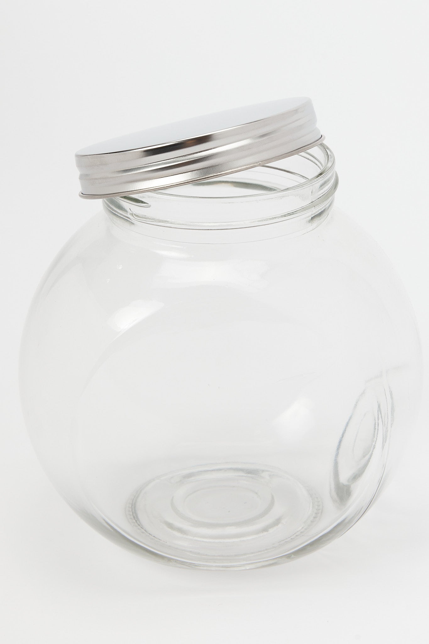 Redtag-Glass-Storage-Jar-(Large)-Category:Canisters-And-Jars,-Colour:White,-Deals:New-In,-Filter:Home-Dining,-H1:HMW,-H2:DIN,-H3:STO,-H4:STG,-HMW-DIN-Storage,-New-In-HMW-DIN,-Non-Sale,-S23C,-Season:S23C,-Section:Homewares,-Style:CANISTER-SET-Home-Dining-