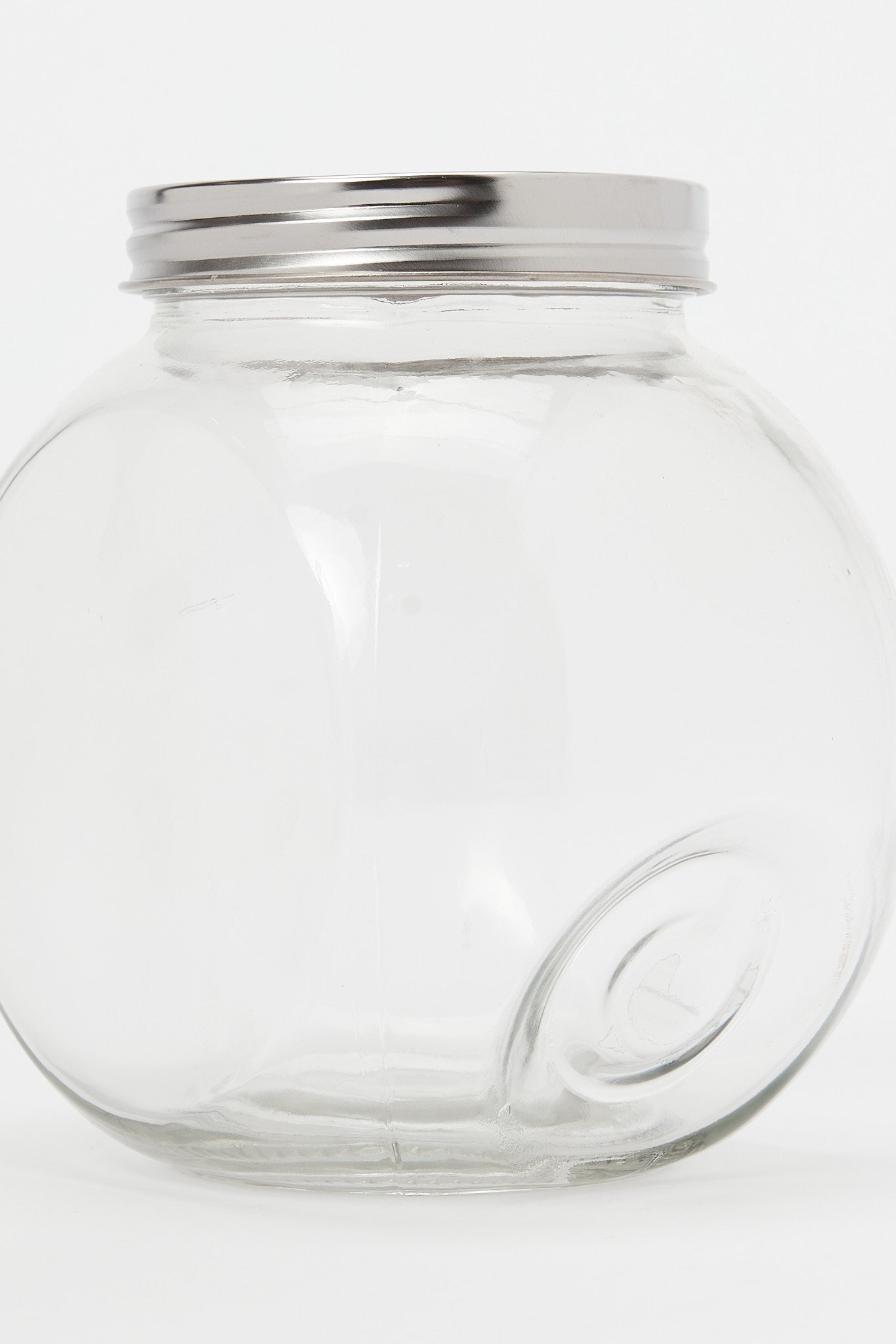 Redtag-Glass-Storage-Jar-(Large)-Category:Canisters-And-Jars,-Colour:White,-Deals:New-In,-Filter:Home-Dining,-H1:HMW,-H2:DIN,-H3:STO,-H4:STG,-HMW-DIN-Storage,-New-In-HMW-DIN,-Non-Sale,-S23C,-Season:S23C,-Section:Homewares,-Style:CANISTER-SET-Home-Dining-
