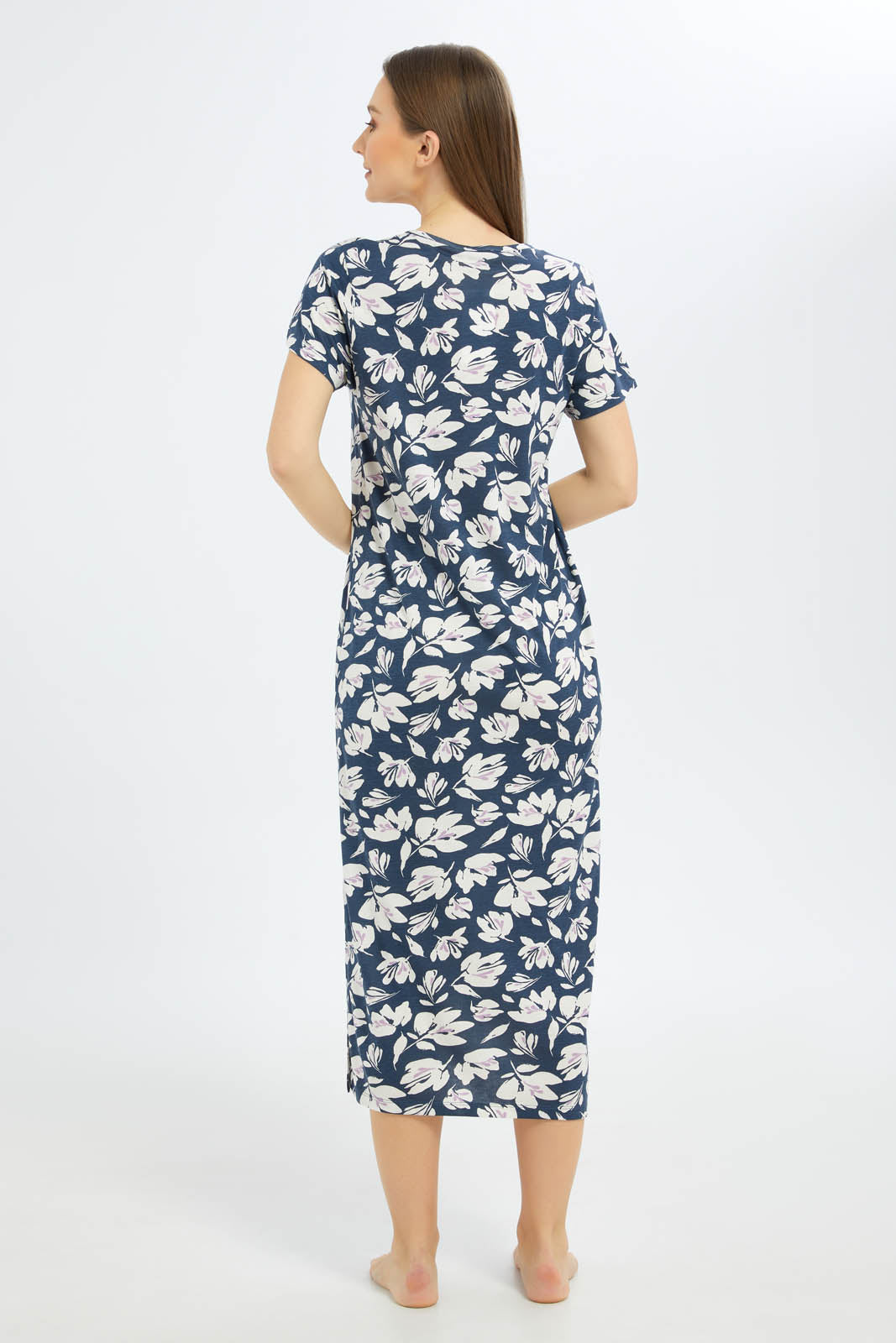Redtag-Women-Assorted-Aop-Short-Sleeves-Nightgown-Category:Nightgowns,-Colour:Assorted,-Deals:New-In,-Filter:Women's-Clothing,-New-In-Women-APL,-Non-Sale,-S23B,-Section:Women,-Women-Nightgowns--