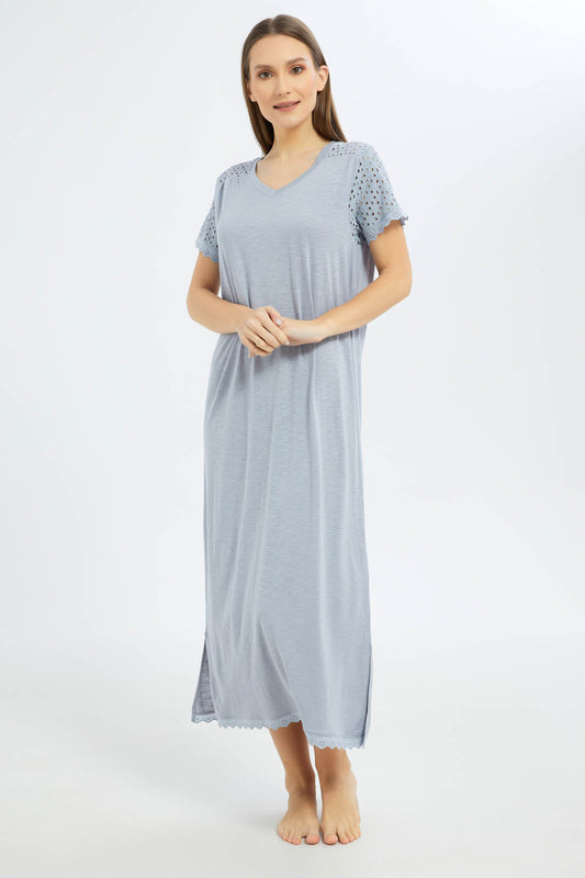 Redtag-Women-Assorted-Solid-Short-Sleeves-Nightgown-In-Extended-Size-Category:Nightgowns,-Colour:Assorted,-Deals:New-In,-Filter:Women's-Clothing,-New-In-Women-APL,-Non-Sale,-S23B,-Section:Women,-Women-Nightgowns--