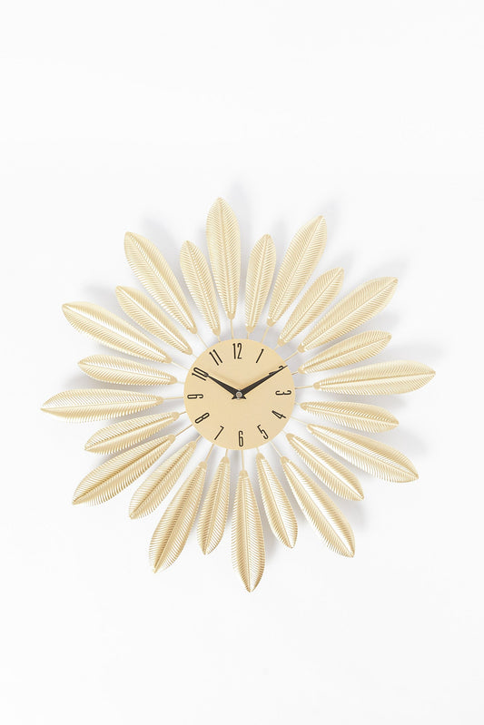 Redtag-Gold-Decorative-Wall-Clock-Category:Clocks,-Colour:Gold,-Deals:New-In,-Filter:Home-Decor,-HMW-HOM-Wall-Decor-&-Mirrors,-New-In-HMW-HOM,-Non-Sale,-S23A,-Section:Homewares-Home-Decor-