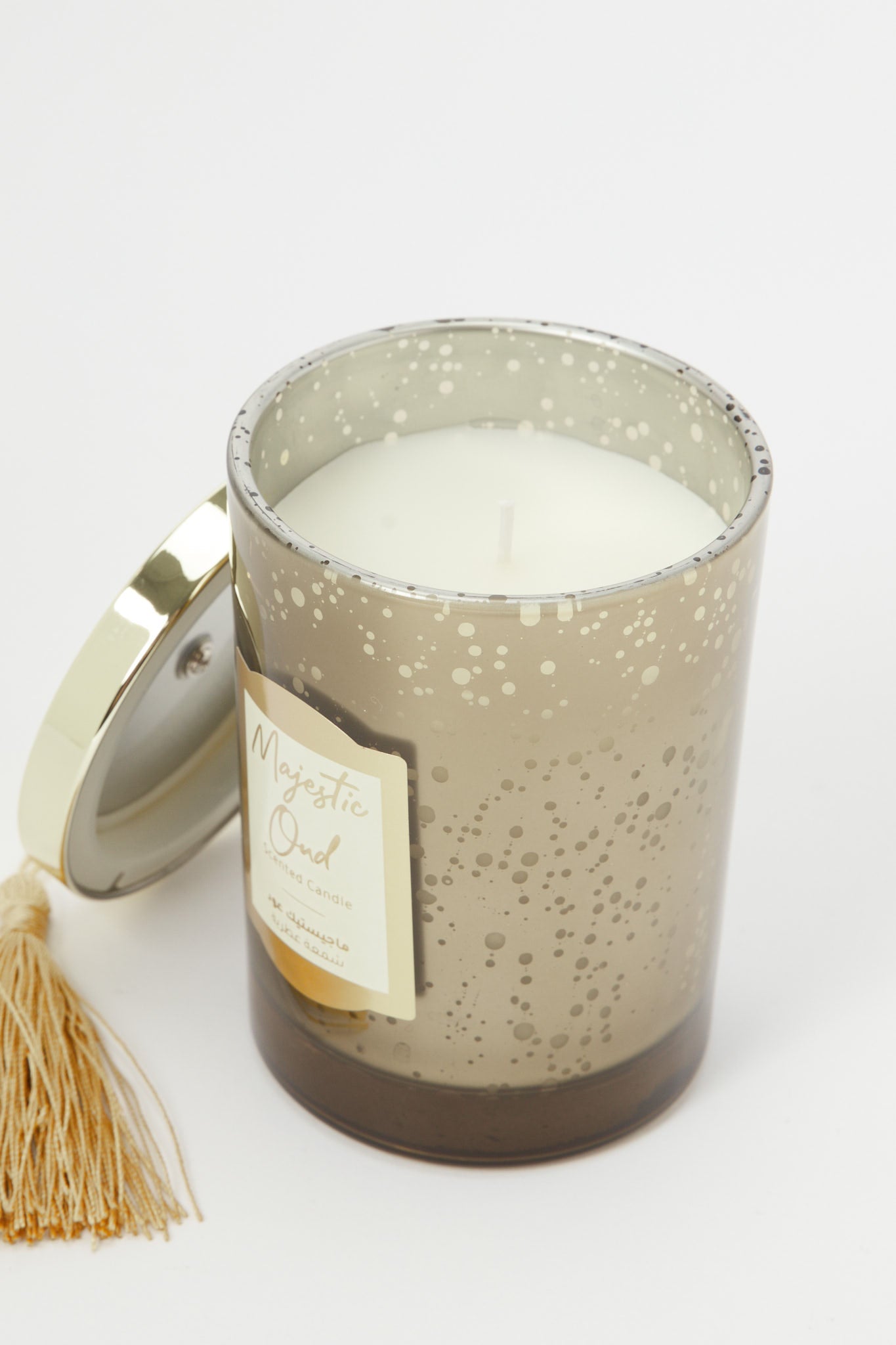 Redtag-Gold-Glass-Scented-Candle-With-Lid-And-Tassel-Category:Candles,-Colour:Gold,-Deals:New-In,-Event:,-Filter:Home-Decor,-H1:HMW,-H2:HOM,-H3:CNF,-H4:CAN,-HMW-HOM-Candle-&-Fragrances,-New-In-HMW-HOM,-Non-Sale,-Promo:JULIETTE,-RMD,-S23C,-Season:S23C,-Section:Homewares,-Style:SCENTED-CANDLE-Home-Decor-