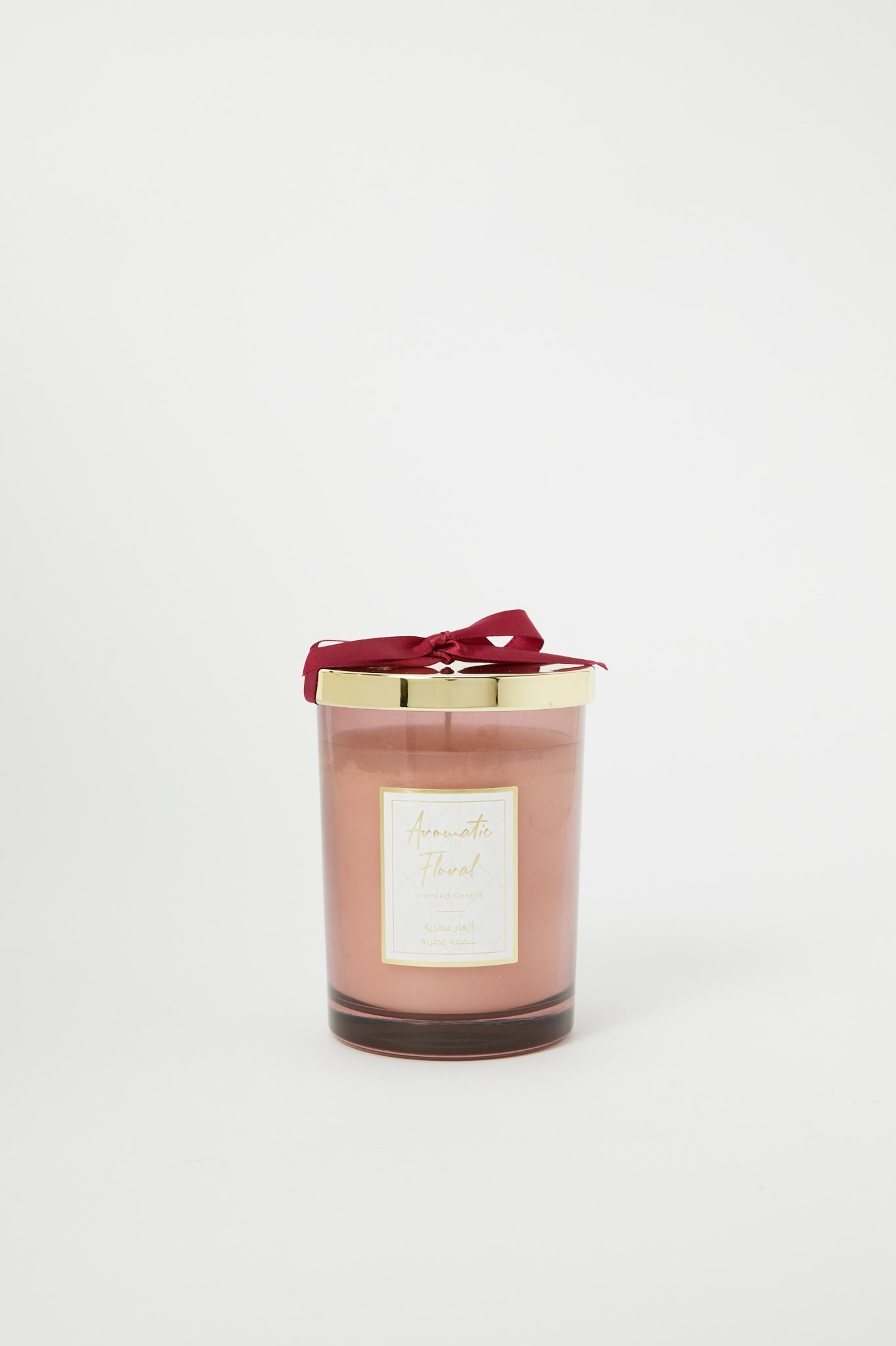Redtag-Pink-Glass-Scented-Candle-With-Ribbon-Category:Candles,-Colour:Pink,-Deals:New-In,-Event:,-Filter:Home-Decor,-H1:HMW,-H2:HOM,-H3:CNF,-H4:CAN,-HMW-HOM-Candle-&-Fragrances,-New-In-HMW-HOM,-Non-Sale,-Promo:STELLA,-RMD,-S23B,-Season:S23B,-Section:Homewares,-Style:SCENTED-CANDLE-Home-Decor-