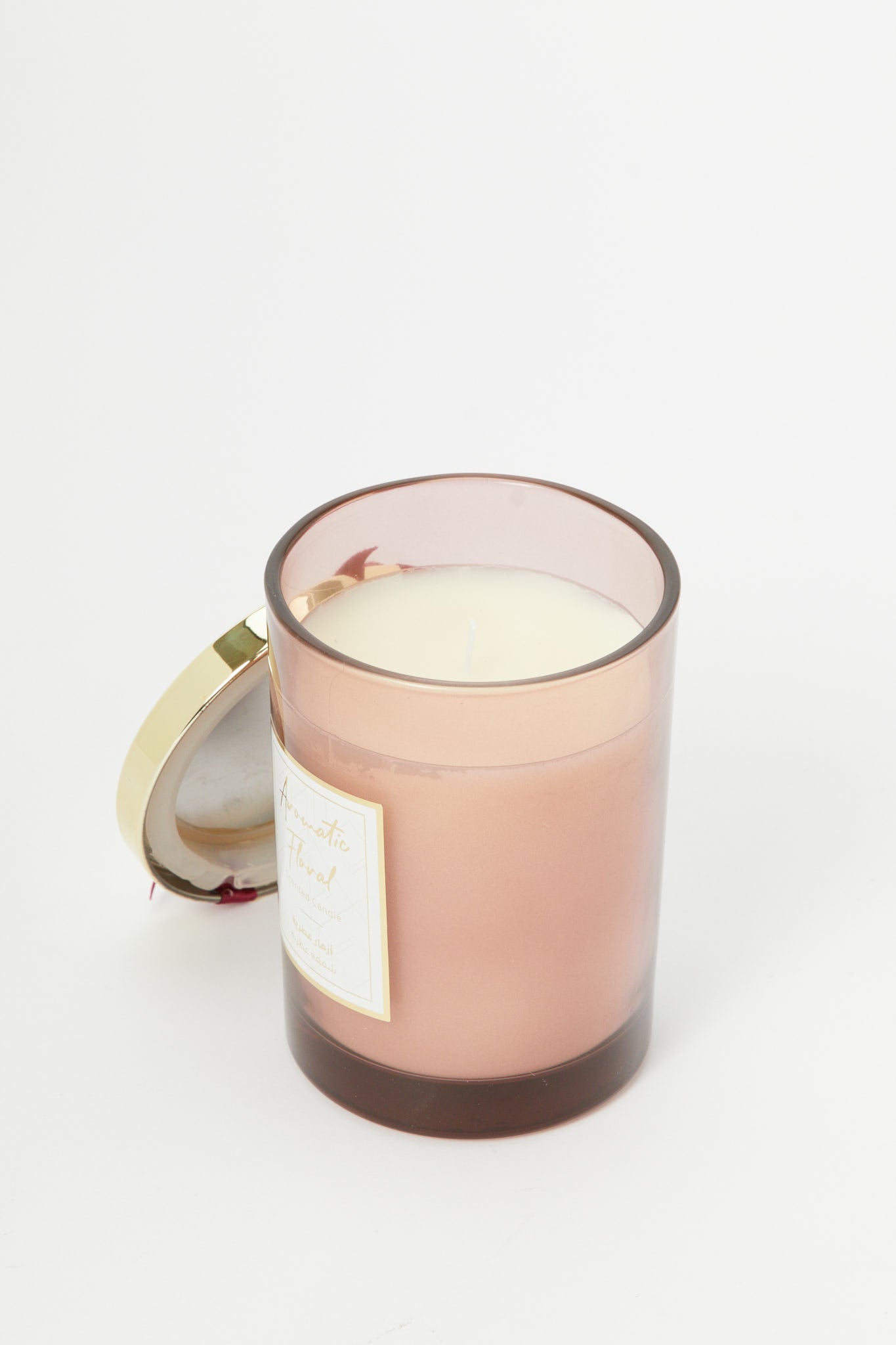 Redtag-Pink-Glass-Scented-Candle-With-Ribbon-Category:Candles,-Colour:Pink,-Deals:New-In,-Event:,-Filter:Home-Decor,-H1:HMW,-H2:HOM,-H3:CNF,-H4:CAN,-HMW-HOM-Candle-&-Fragrances,-New-In-HMW-HOM,-Non-Sale,-Promo:STELLA,-RMD,-S23B,-Season:S23B,-Section:Homewares,-Style:SCENTED-CANDLE-Home-Decor-