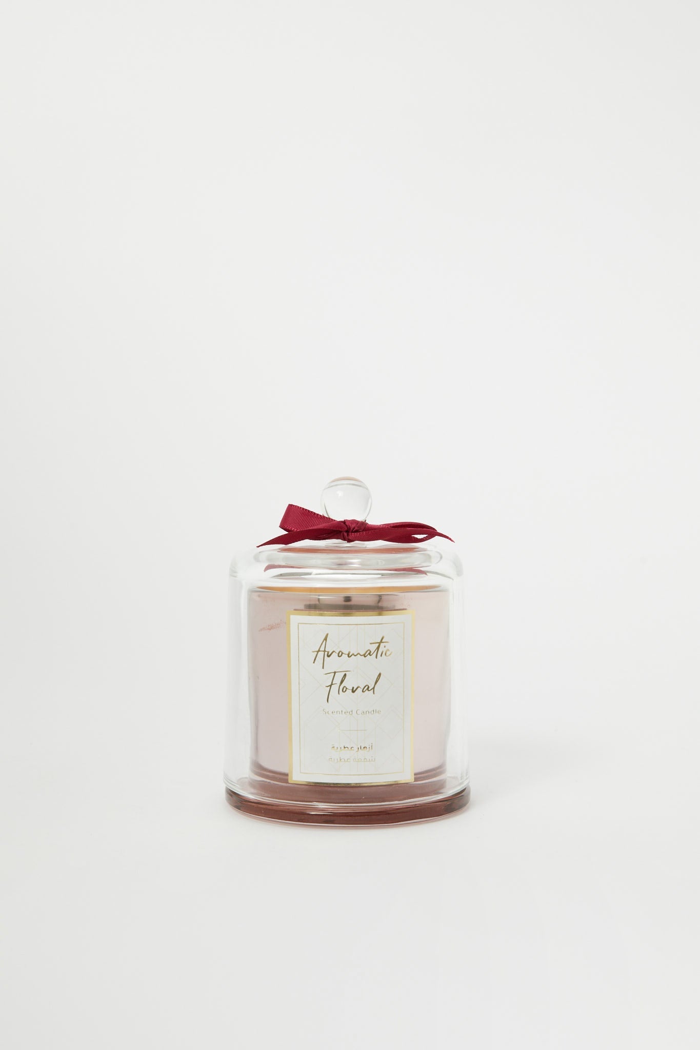 Redtag-Pink-Glass-Scented-Bell-Jar-Candle-With-Ribbon-Category:Candles,-Colour:Pink,-Deals:New-In,-Event:,-Filter:Home-Decor,-H1:HMW,-H2:HOM,-H3:CNF,-H4:CAN,-HMW-HOM-Candle-&-Fragrances,-New-In-HMW-HOM,-Non-Sale,-Promo:STELLA,-RMD,-S23B,-Season:S23B,-Section:Homewares,-Style:SCENTED-CANDLE-Home-Decor-