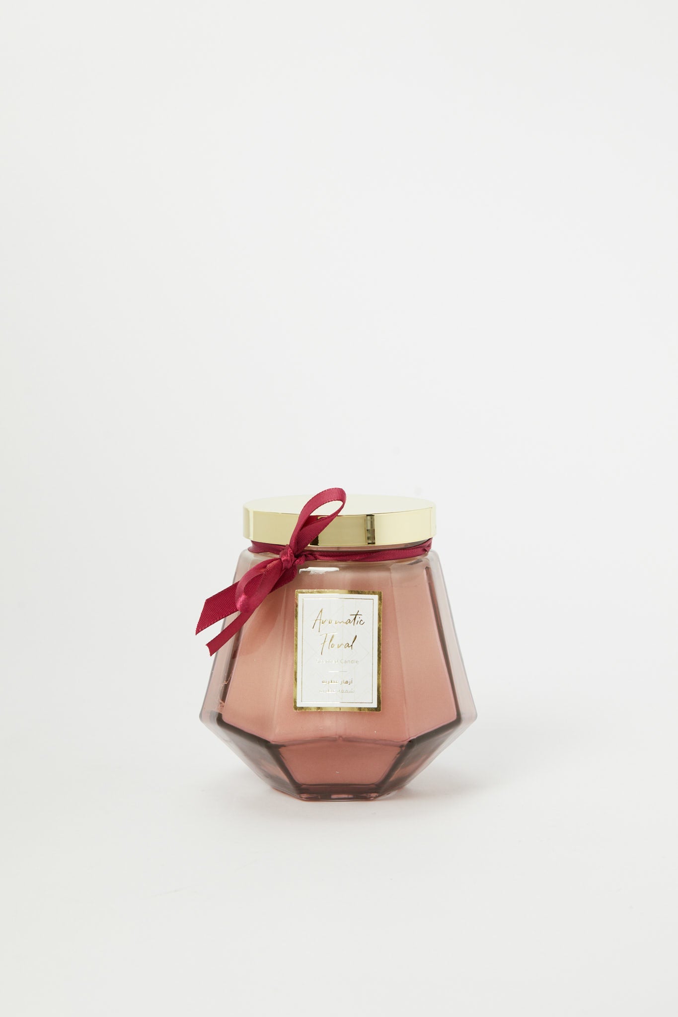 Redtag-Pink-Glass-Scented-Candle-With-Ribbon-Category:Candles,-Colour:Pink,-Deals:New-In,-Event:,-Filter:Home-Decor,-H1:HMW,-H2:HOM,-H3:CNF,-H4:CAN,-HMW-HOM-Candle-&-Fragrances,-New-In-HMW-HOM,-Non-Sale,-Promo:STELLA,-RMD,-S23B,-Season:S23B,-Section:Homewares,-Style:SCENTED-CANDLE-Home-Decor-