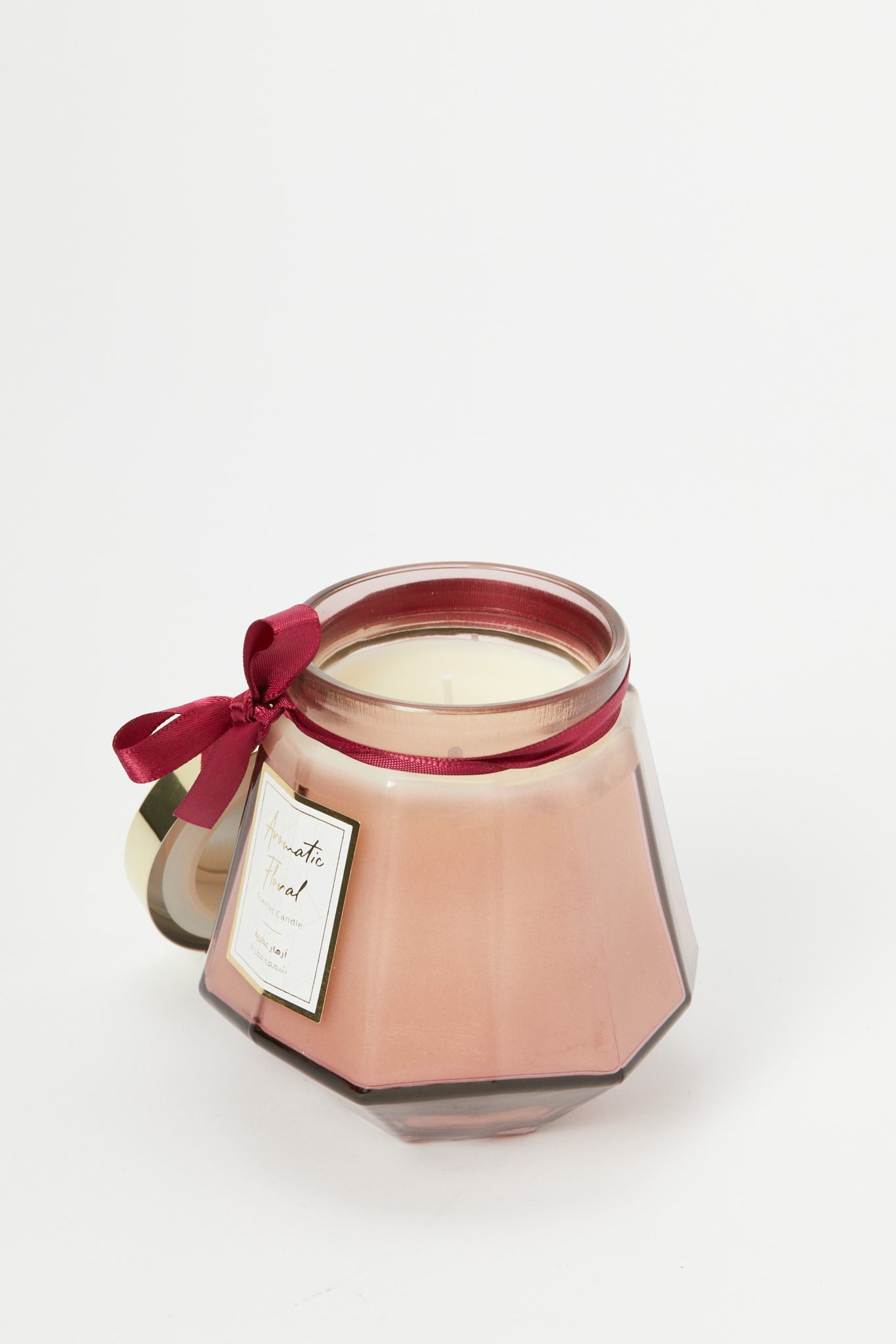 Redtag-Pink-Glass-Scented-Candle-With-Ribbon-Category:Candles,-Colour:Pink,-Deals:New-In,-Event:,-Filter:Home-Decor,-H1:HMW,-H2:HOM,-H3:CNF,-H4:CAN,-HMW-HOM-Candle-&-Fragrances,-New-In-HMW-HOM,-Non-Sale,-Promo:STELLA,-RMD,-S23B,-Season:S23B,-Section:Homewares,-Style:SCENTED-CANDLE-Home-Decor-