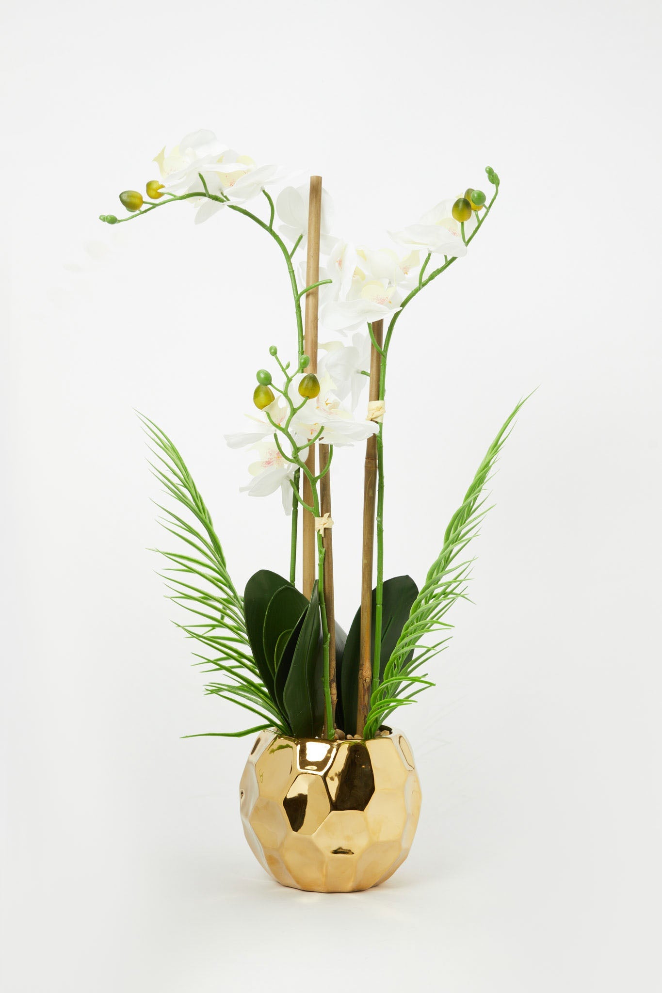 Redtag-Gold-Artificial-Orchids-In-Ceramic-Vase-Category:Plants-&-Flowers,-Colour:Grey,-Deals:New-In,-Filter:Home-Decor,-H1:HMW,-H2:HOM,-H3:DEA,-H4:VSS,-HMW-HOM-Decorative-Accessories,-New-In-HMW-HOM,-Non-Sale,-Promo:JULIETTE,-RMD,-S23B,-Season:S23B,-Section:Homewares,-Style:FLOWER-POT-Home-Decor-
