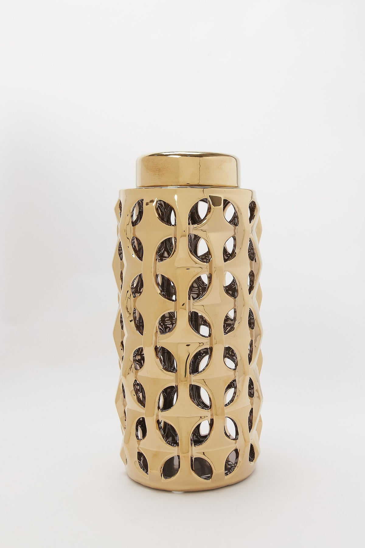 Redtag-Gold-Decorative-Cutwork-Jar-Category:Artefact,-Colour:Gold,-Deals:New-In,-Filter:Home-Decor,-H1:HMW,-H2:HOM,-H3:DEA,-H4:GIW,-HMW-HOM-Decorative-Accessories,-New-In-HMW-HOM,-Non-Sale,-Promo:RIVA,-S23B,-Season:S23B,-Section:Homewares,-Style:ARTEFACTS-Home-Decor-