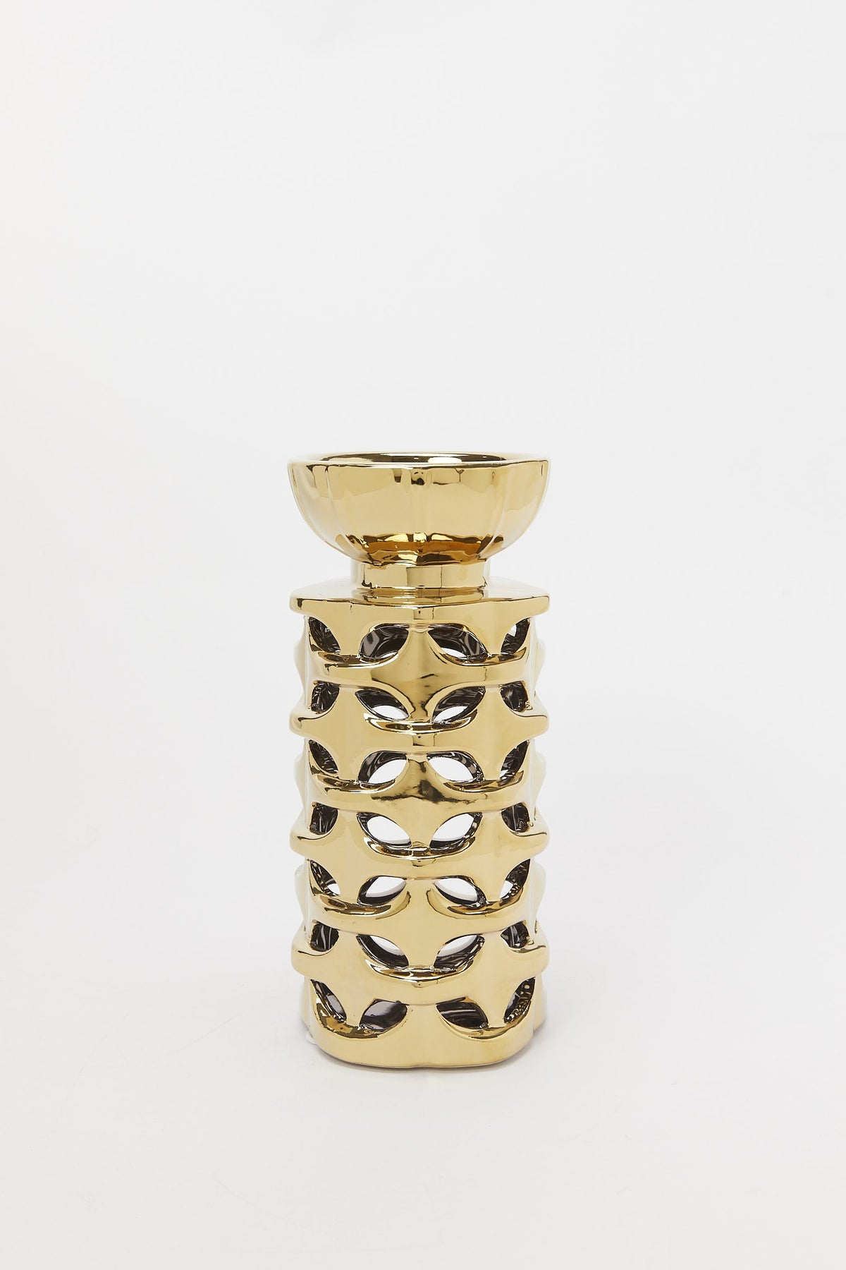 Redtag-Gold-Decorative-Cutwork-Candle-Holder-Category:Artefact,-Colour:Gold,-Deals:New-In,-Filter:Home-Decor,-H1:HMW,-H2:HOM,-H3:DEA,-H4:GIW,-HMW-HOM-Decorative-Accessories,-New-In-HMW-HOM,-Non-Sale,-Promo:RIVA,-S23B,-Season:S23B,-Section:Homewares,-Style:ARTEFACTS-Home-Decor-