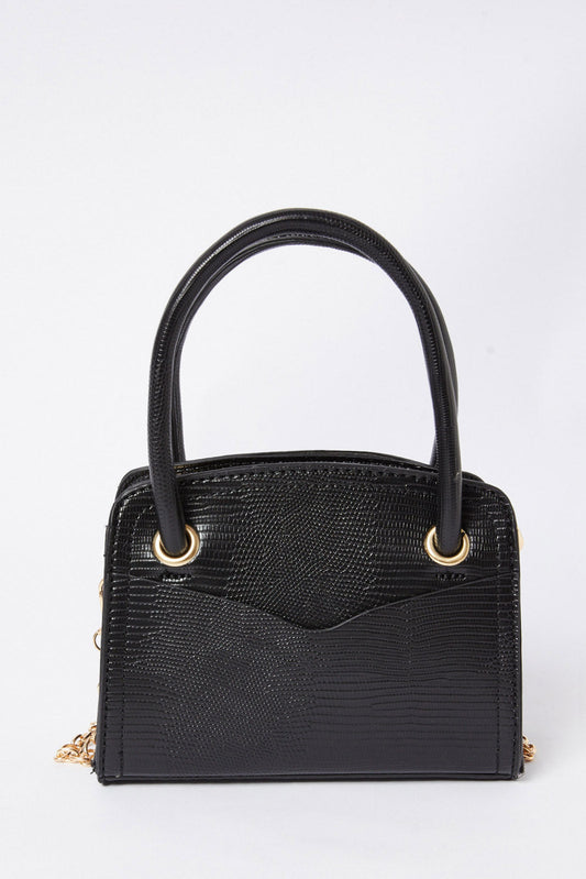 Redtag-Black-Embellished-Messenger-Bag-Category:Purse,-Colour:Black,-Filter:Women's-Accessories,-H1:ACC,-H2:LAD,-H3:LAB,-H4:HBG,-New-In,-New-In-Women-ACC,-Non-Sale,-S23B,-Season:S23B,-Section:Women,-Women-Bags-Women-
