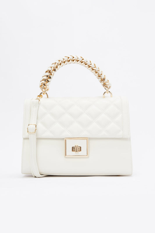 Redtag-White-Embeished-Day-Bag-Bag-Category:Bags,-Colour:White,-Filter:Women's-Accessories,-New-In,-New-In-Women-ACC,-Non-Sale,-RMD,-S23B,-Section:Women,-Women-Bags-Women-