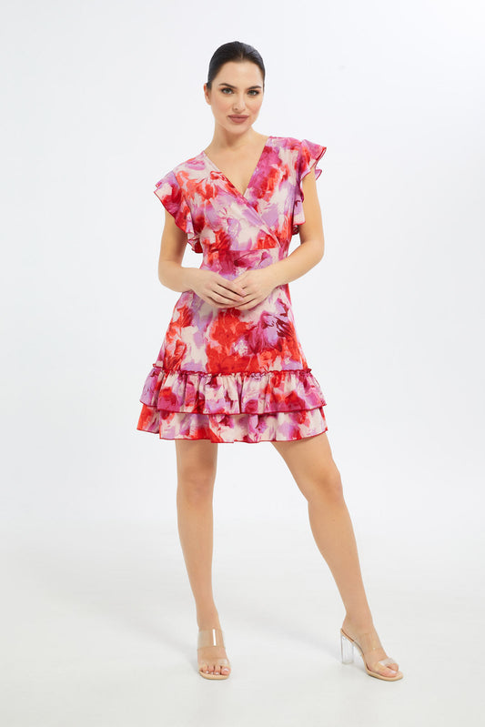 Redtag-Women-Assorted-Frilled-Sleeve-Dress-Category:Dresses,-Colour:Assorted,-Deals:New-In,-Filter:Women's-Clothing,-H1:LWR,-H2:LEC,-H3:DRS,-H4:CAD,-LEC,-LEC-Dresses,-New-In-LEC-APL,-Non-Sale,-S23C,-Season:S23C,-Section:WomenDress-Size:Maxi-Dress-Women's-
