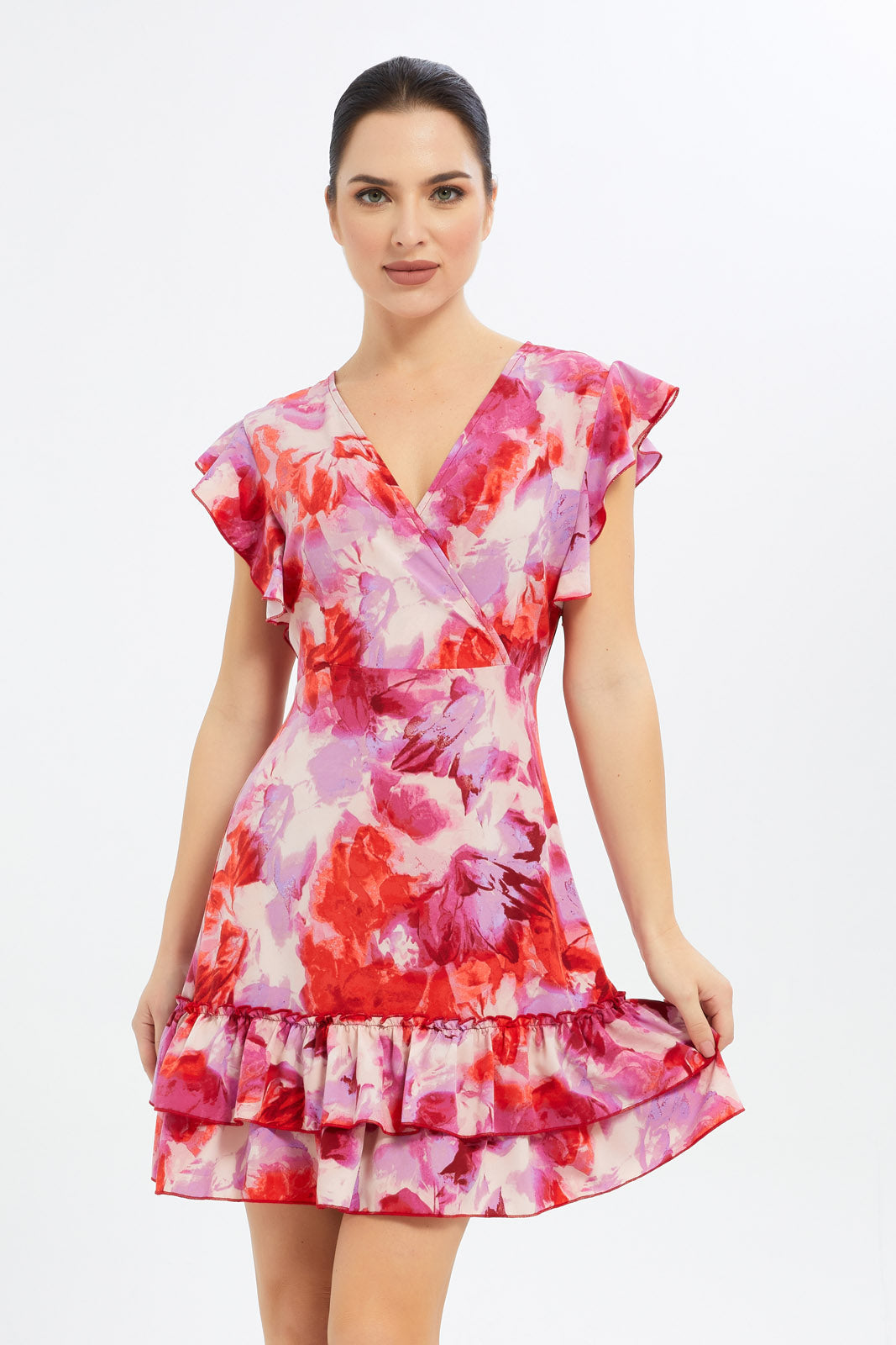Redtag-Women-Assorted-Frilled-Sleeve-Dress-Category:Dresses,-Colour:Assorted,-Deals:New-In,-Filter:Women's-Clothing,-H1:LWR,-H2:LEC,-H3:DRS,-H4:CAD,-LEC,-LEC-Dresses,-New-In-LEC-APL,-Non-Sale,-S23C,-Season:S23C,-Section:WomenDress-Size:Maxi-Dress-Women's-