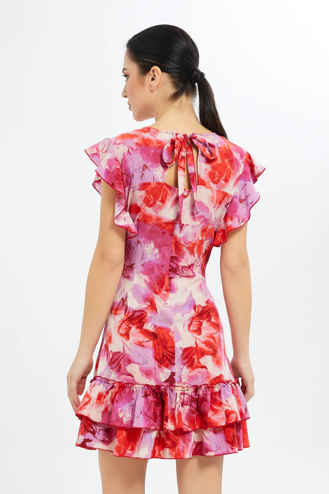 Women Multicolour Frilled Dress