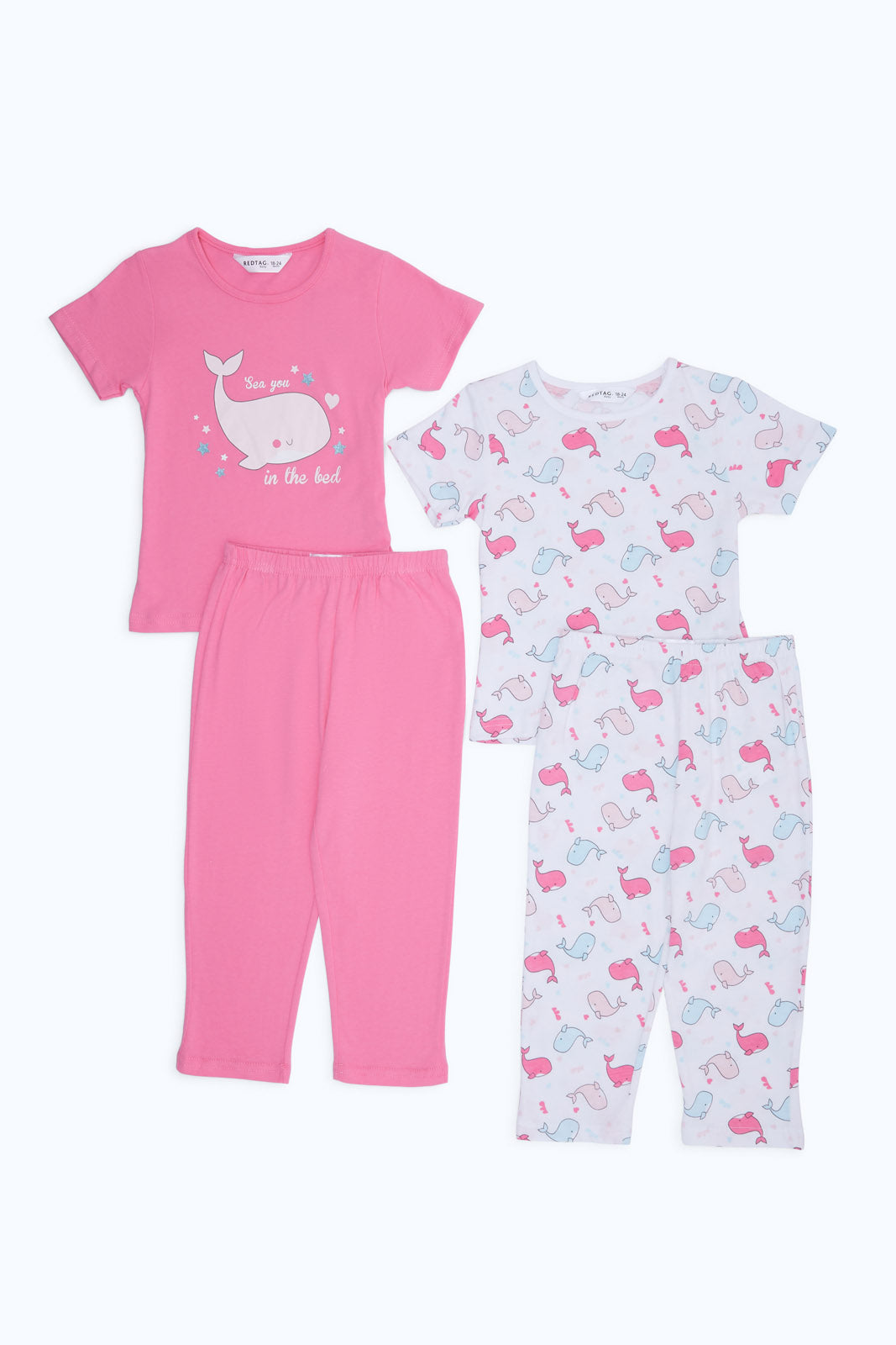 Redtag-Girls-Assorted-4Pc-Pack-Pyjama-Set-Category:Pyjama-Sets,-Colour:Assorted,-Deals:New-In,-Filter:Infant-Girls-(3-to-24-Mths),-H1:KWR,-H2:ING,-H3:NWR,-H4:PJS,-ING-Pyjama-Sets,-New-In-ING-APL,-Non-Sale,-S23B,-Season:S23B,-Section:Girls-(0-to-14Yrs),-Set:Set-of-4-Infant-Girls-3 to 24 Months