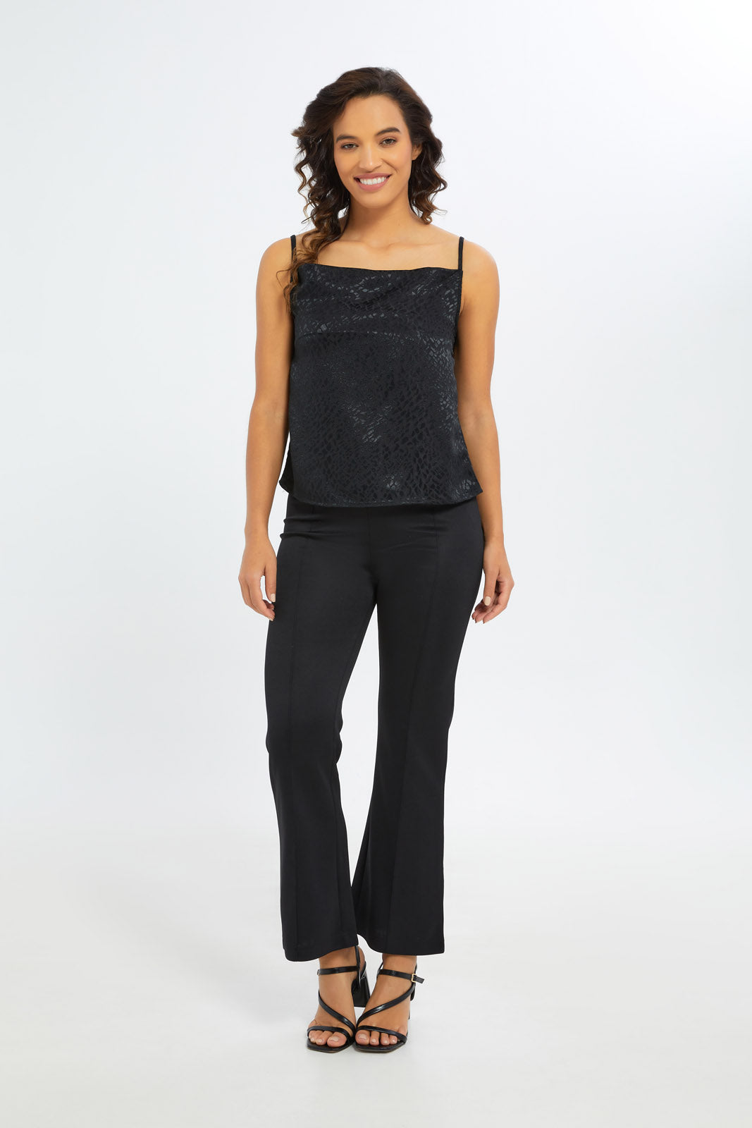 Redtag-Women-Jacquard-Satin-Cami-Category:Blouses,-Colour:Black,-Deals:New-In,-Filter:Women's-Clothing,-H1:LWR,-H2:LAD,-H3:BLO,-H4:CBL,-New-In-Women-APL,-Non-Sale,-S23B,-Season:S23B,-Section:Women,-Women-Blouses-Women's-