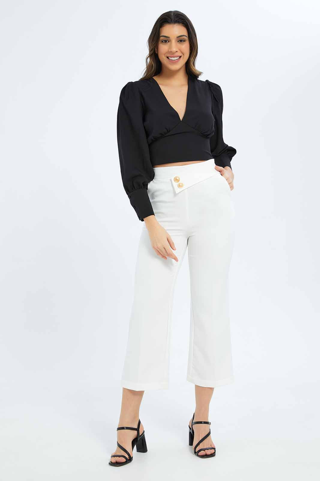 Redtag-Women-White-Waistband-Detail-Wideleg-Trouser-Category:Trousers,-Colour:White,-Deals:New-In,-Filter:Women's-Clothing,-New-In-Women-APL,-Non-Sale,-S23B,-Section:Women,-Women-Trousers-Women's-