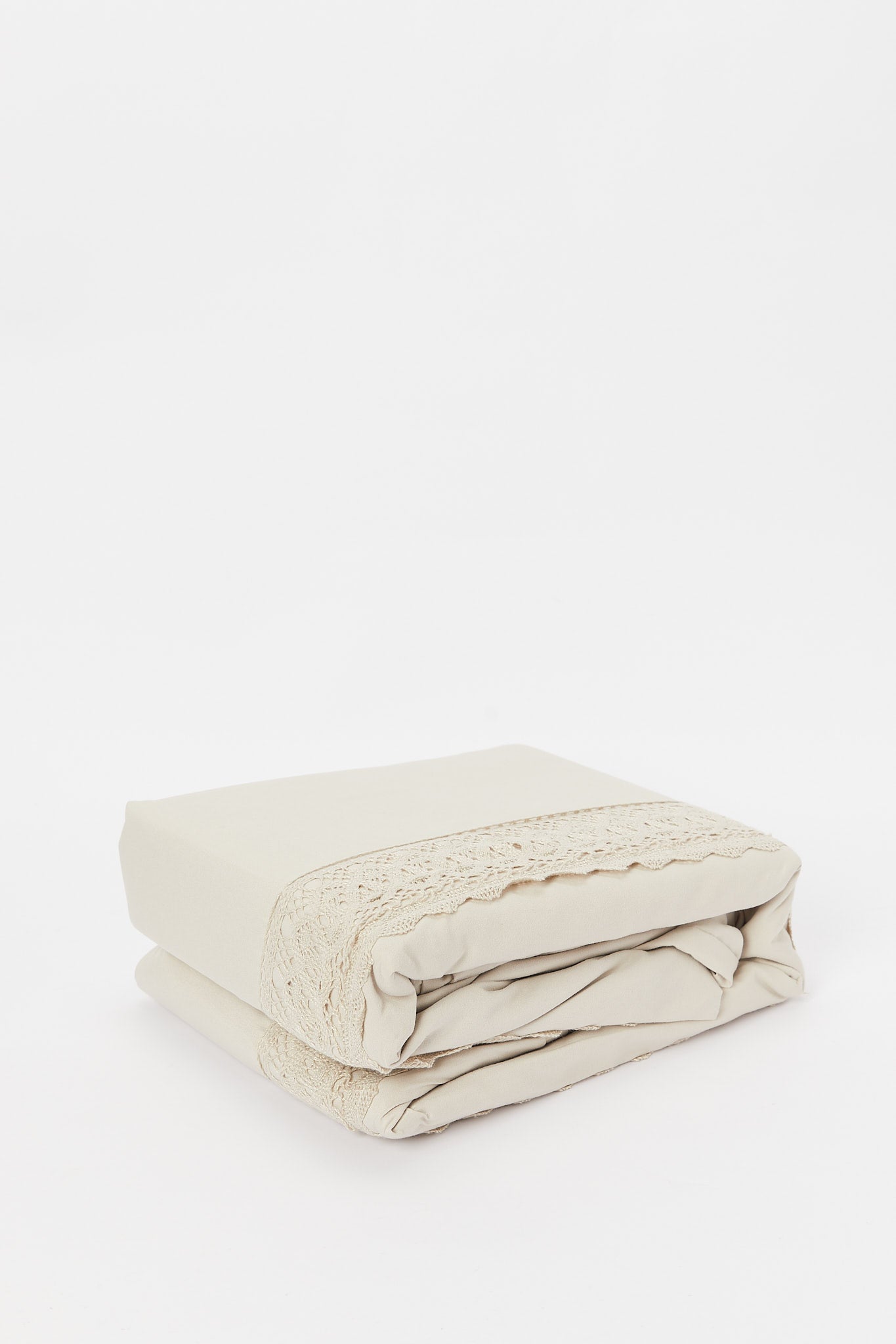 Redtag-Beige-2-Piece-Duvet-Cover-Set-With-Lace-(Single-Size)-Category:Duvet-Covers,-Colour:Beige,-Deals:New-In,-Filter:Home-Bedroom,-H1:HMW,-H2:BED,-H3:BLN,-H4:DVC,-HMW-BED-Duvet-Covers,-New-In-HMW-BED,-Non-Sale,-Packs,-Promo:JULIETTE,-S23B,-Season:S23B,-Section:Homewares,-Set:Set-of-2,-Style:SOLID-Home-Bedroom-