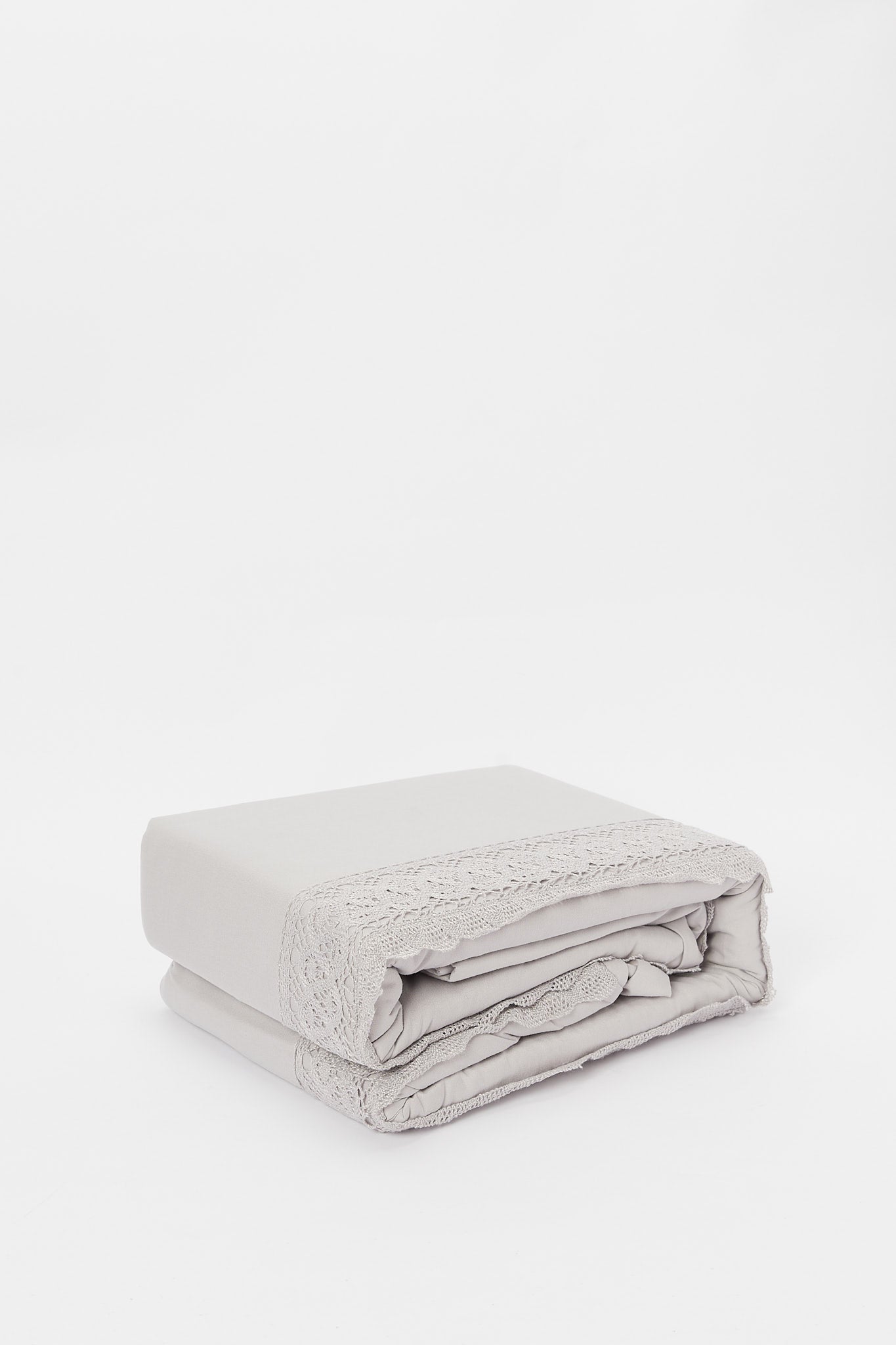 Redtag-Grey-3-Piece-Duvet-Cover-Set-With-Lace-(Double-Size)-Category:Duvet-Covers,-Colour:Grey,-Deals:New-In,-Filter:Home-Bedroom,-H1:HMW,-H2:BED,-H3:BLN,-H4:DVC,-HMW-BED-Duvet-Covers,-New-In-HMW-BED,-Non-Sale,-Packs,-S23B,-Season:S23B,-Section:Homewares,-Set:Set-of-3,-Style:SOLID-Home-Bedroom-