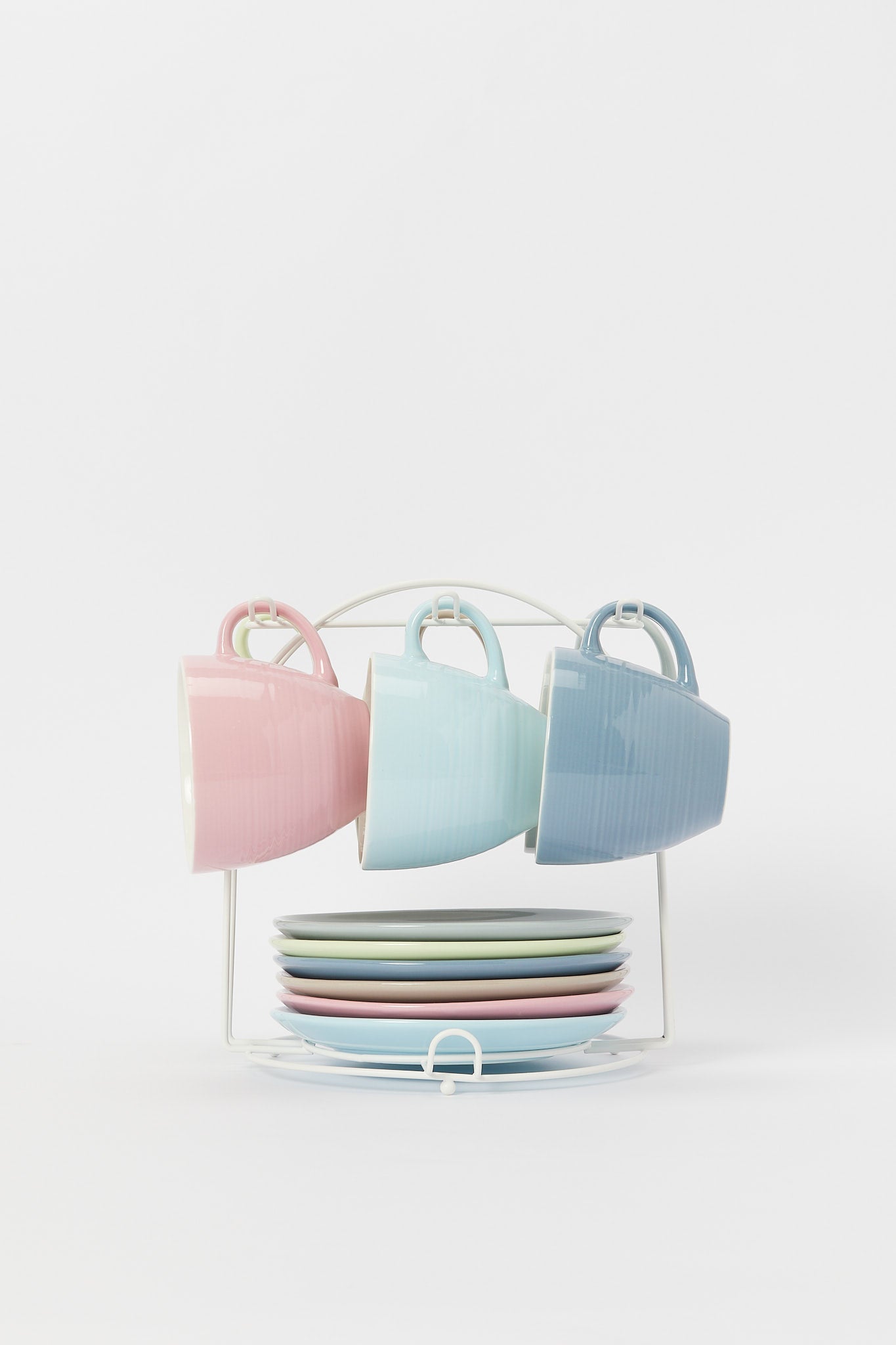 Redtag-Assorted-Tea-Set-With-Stand-(13-Piece)-Category:Cups-&-Mugs,-Colour:Assorted,-Deals:New-In,-Filter:Home-Dining,-H1:HMW,-H2:DIN,-H3:CRC,-H4:CCS,-HMW-DIN-Crockery,-New-In-HMW-DIN,-Non-Sale,-S23B,-Season:S23B,-Section:Homewares-Home-Dining-