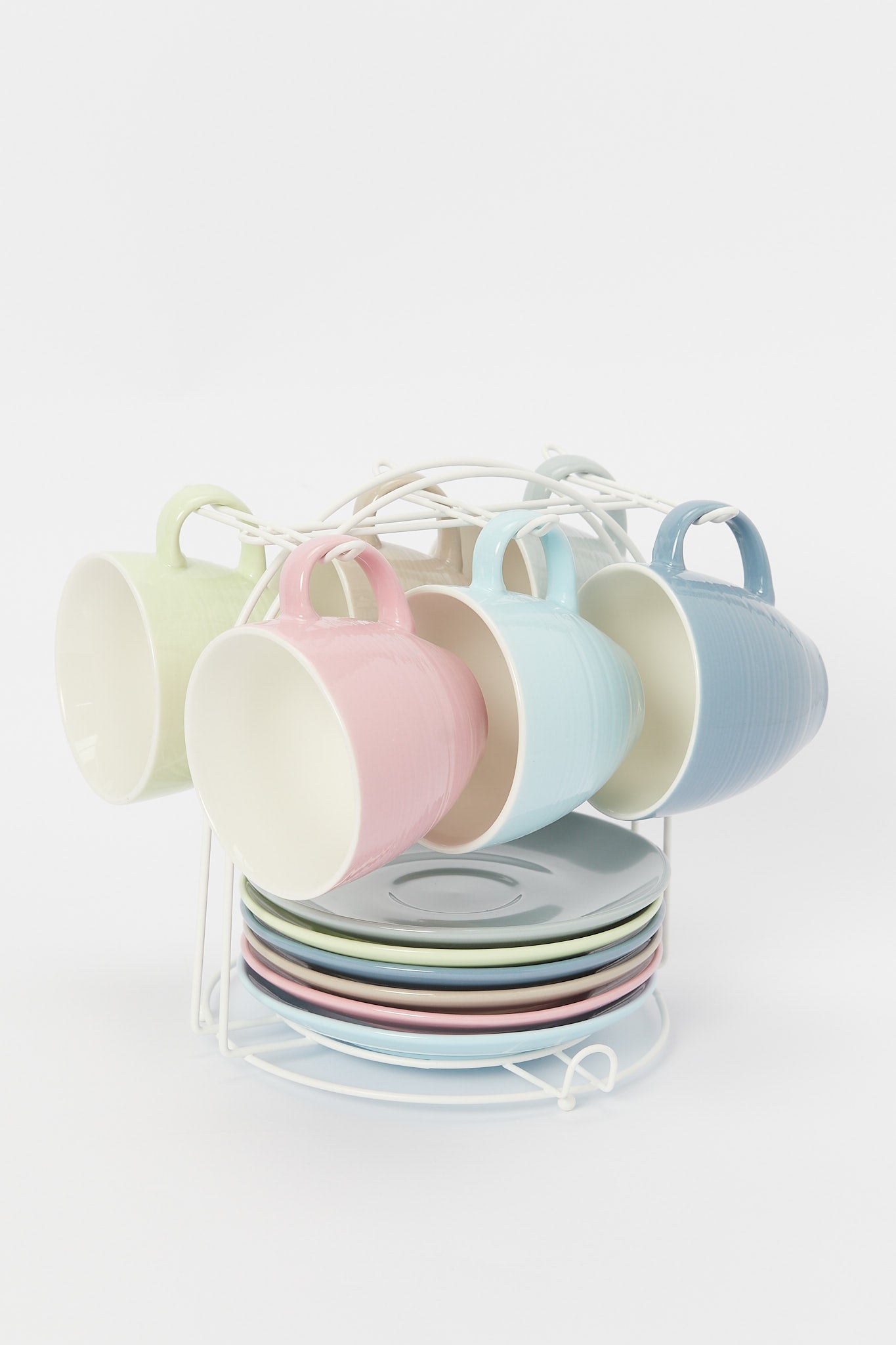 Redtag-Assorted-Tea-Set-With-Stand-(13-Piece)-Category:Cups-&-Mugs,-Colour:Assorted,-Deals:New-In,-Filter:Home-Dining,-H1:HMW,-H2:DIN,-H3:CRC,-H4:CCS,-HMW-DIN-Crockery,-New-In-HMW-DIN,-Non-Sale,-S23B,-Season:S23B,-Section:Homewares-Home-Dining-