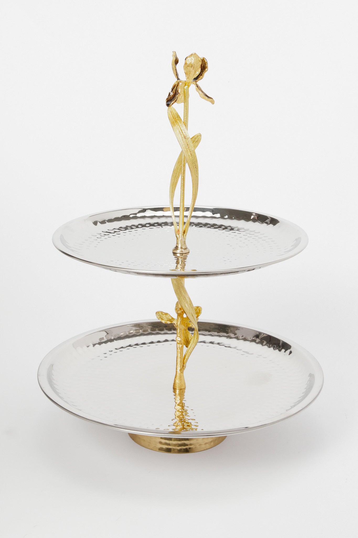 Redtag-Silver-Hammered-2-Tier-Serving-Dish-Category:2-Tier-Stand,-Colour:Silver,-Deals:New-In,-Filter:Home-Dining,-H1:HMW,-H2:DIN,-H3:SEW,-H4:SSI,-HMW-DIN-Serveware,-New-In-HMW-DIN,-Non-Sale,-Promo:JULIETTE,-RMD,-S23B,-Season:S23B,-Section:Homewares,-Style:TRAY-METAL-Home-Dining-