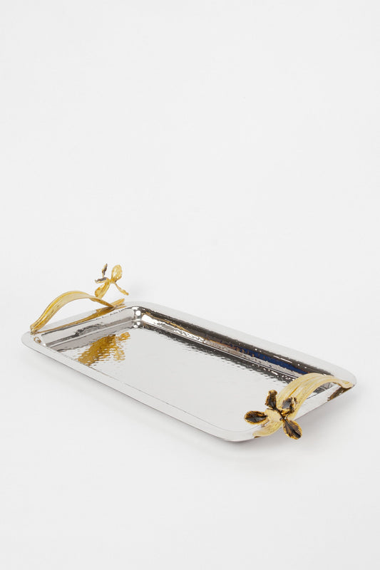 Redtag-Silver-Hammered-Rectangle-Tray-Category:2-Tier-Stand,-Colour:Silver,-Deals:New-In,-Filter:Home-Dining,-H1:HMW,-H2:DIN,-H3:SEW,-H4:SSI,-HMW-DIN-Serveware,-New-In-HMW-DIN,-Non-Sale,-Promo:JULIETTE,-RMD,-S23B,-Season:S23B,-Section:Homewares,-Style:TRAY-METAL-Home-Dining-