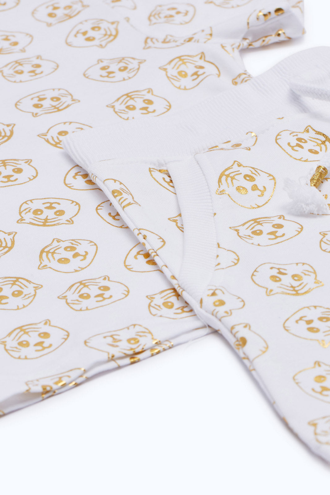 Redtag-Boys-White-With-Gold-Foil-Tiger-Printed-Tshirt-And-Short-Set-(2-Pack)-Category:Sets,-Colour:White,-Deals:New-In,-Event:,-Filter:Infant-Boys-(3-to-24-Mths),-H1:KWR,-H2:INB,-H3:SET,-H4:CAE,-INB-Sets,-New-In-INB-APL,-Non-Sale,-Packs,-Promo:,-RMD,-S23C,-Season:S23C,-Section:Boys-(0-to-14Yrs),-Set:Set-of-2-Infant-Boys-3 to 24 Months