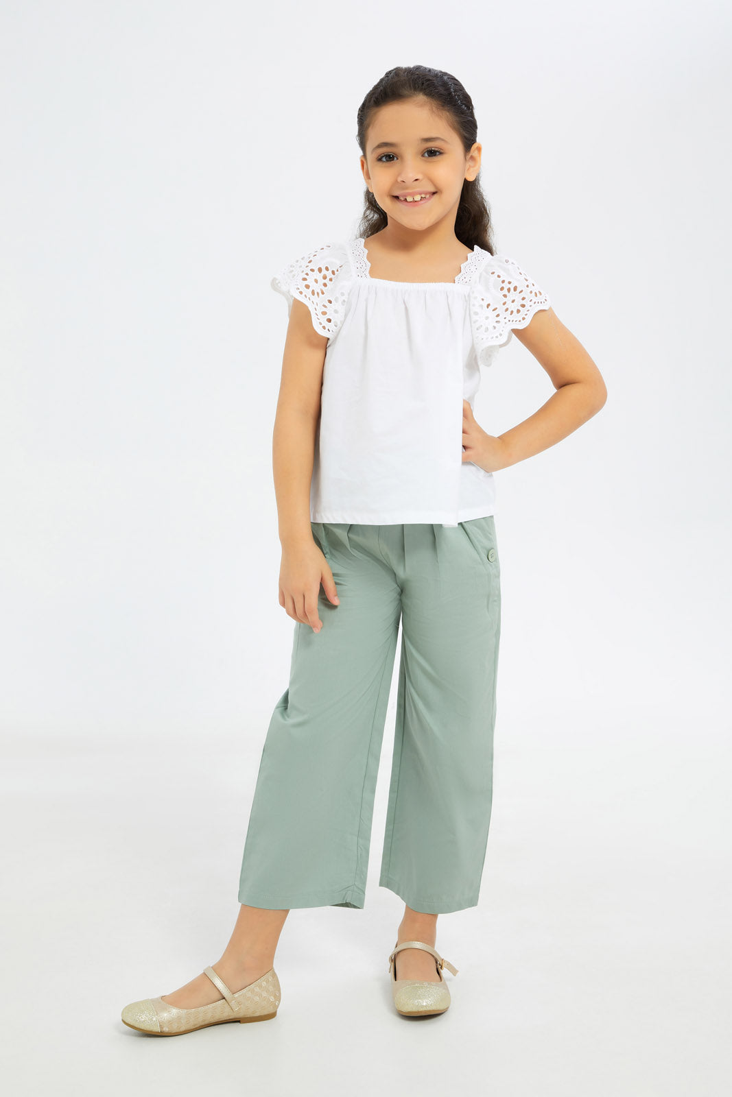 Redtag-Girls-Slv-Anglaise-Blouse--White-Category:Blouses,-Colour:White,-Deals:New-In,-Filter:Girls-(2-to-8-Yrs),-GIR-Blouses,-H1:KWR,-H2:GIR,-H3:BLO,-H4:CBL,-New-In-GIR-APL,-Non-Sale,-S23B,-Season:S23B,-Section:Girls-(0-to-14Yrs)-Girls-2 to 8 Years
