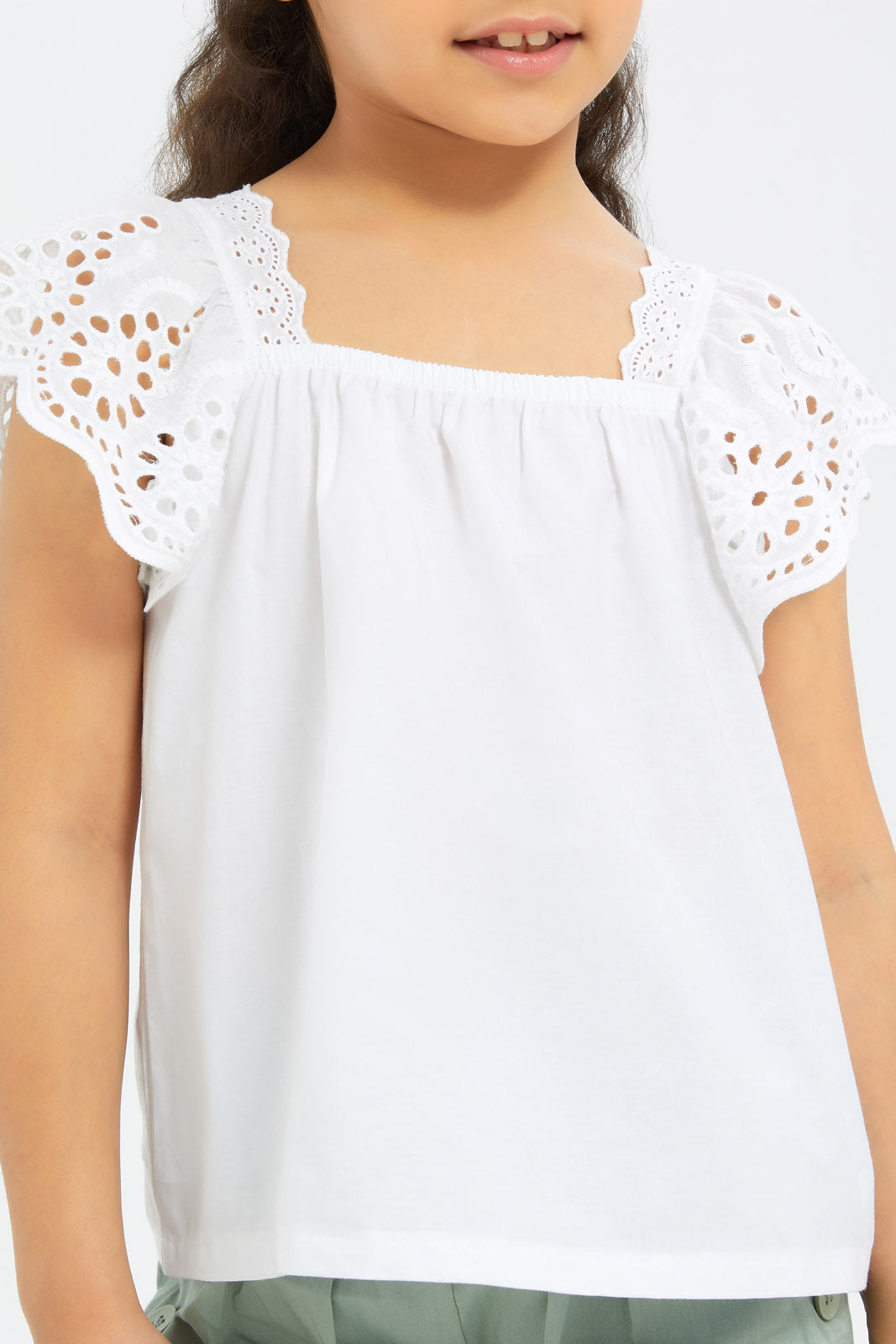 Redtag-Girls-Slv-Anglaise-Blouse--White-Category:Blouses,-Colour:White,-Deals:New-In,-Filter:Girls-(2-to-8-Yrs),-GIR-Blouses,-H1:KWR,-H2:GIR,-H3:BLO,-H4:CBL,-New-In-GIR-APL,-Non-Sale,-S23B,-Season:S23B,-Section:Girls-(0-to-14Yrs)-Girls-2 to 8 Years