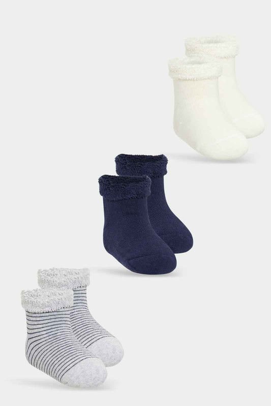 Redtag-Boys-3-Pack-Ankle-Length-Socks---Terry-Cuff-Ankle-Legth-Socks-365,-Category:Socks,-Colour:Assorted,-Deals:New-In,-Filter:Infant-Boys-(3-to-24-Mths),-INB-Socks,-New-In-INB-APL,-Non-Sale,-Section:Boys-(0-to-14Yrs)-Infant-Boys-3 to 24 Months