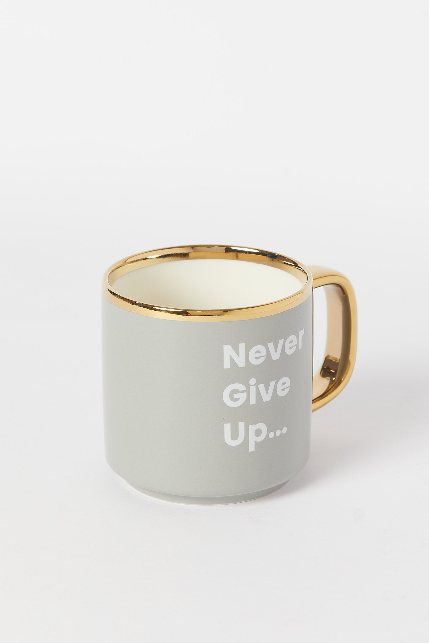 Redtag-Grey-Nerver-Give-Up-Mug-Category:Cups-&-Mugs,-Colour:Grey,-Deals:New-In,-Filter:Home-Dining,-H1:HMW,-H2:DIN,-H3:CRC,-H4:CSN,-HMW-DIN-Crockery,-New-In-HMW-DIN,-Non-Sale,-Promo:RIVA,-S23B,-Season:S23B,-Section:Homewares,-Style:MUG-Home-Dining-